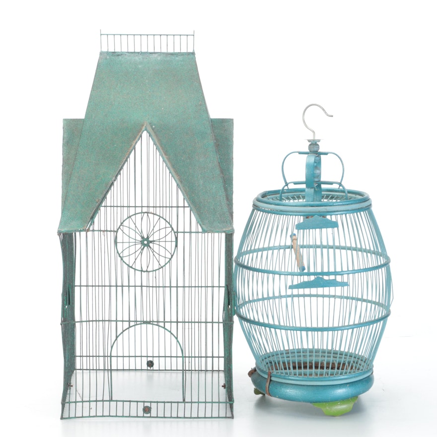 High Gabled and Chinese Barrel Style Bird Cages