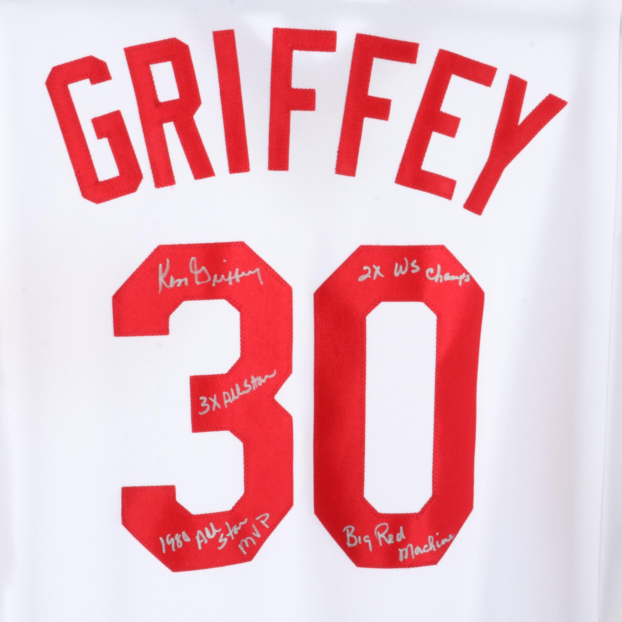 Cincinnati Reds "The Great Eight" Signed Stitched Jerseys, Pete Rose, Tony Perez