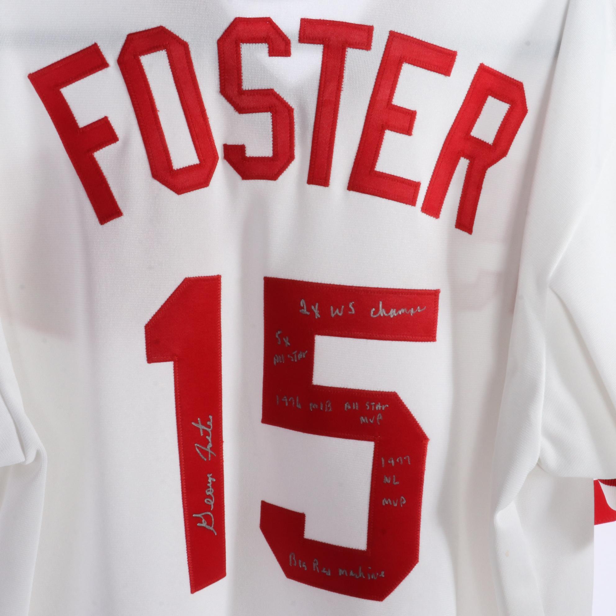 Cincinnati Reds "The Great Eight" Signed Stitched Jerseys, Pete Rose, Tony Perez