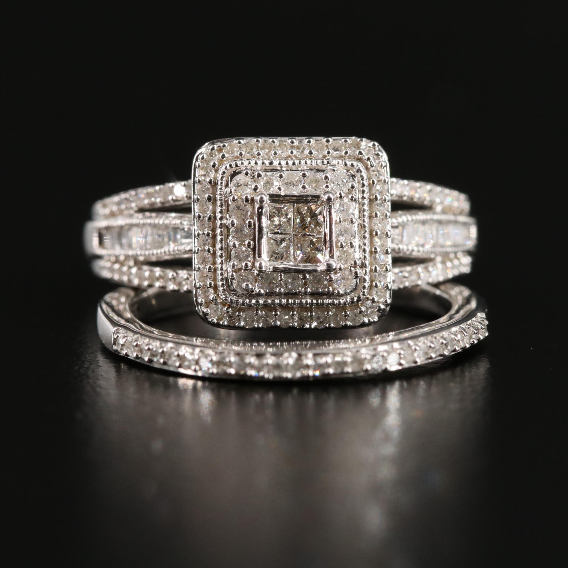 Sterling 0.51 CTW Diamond Ring