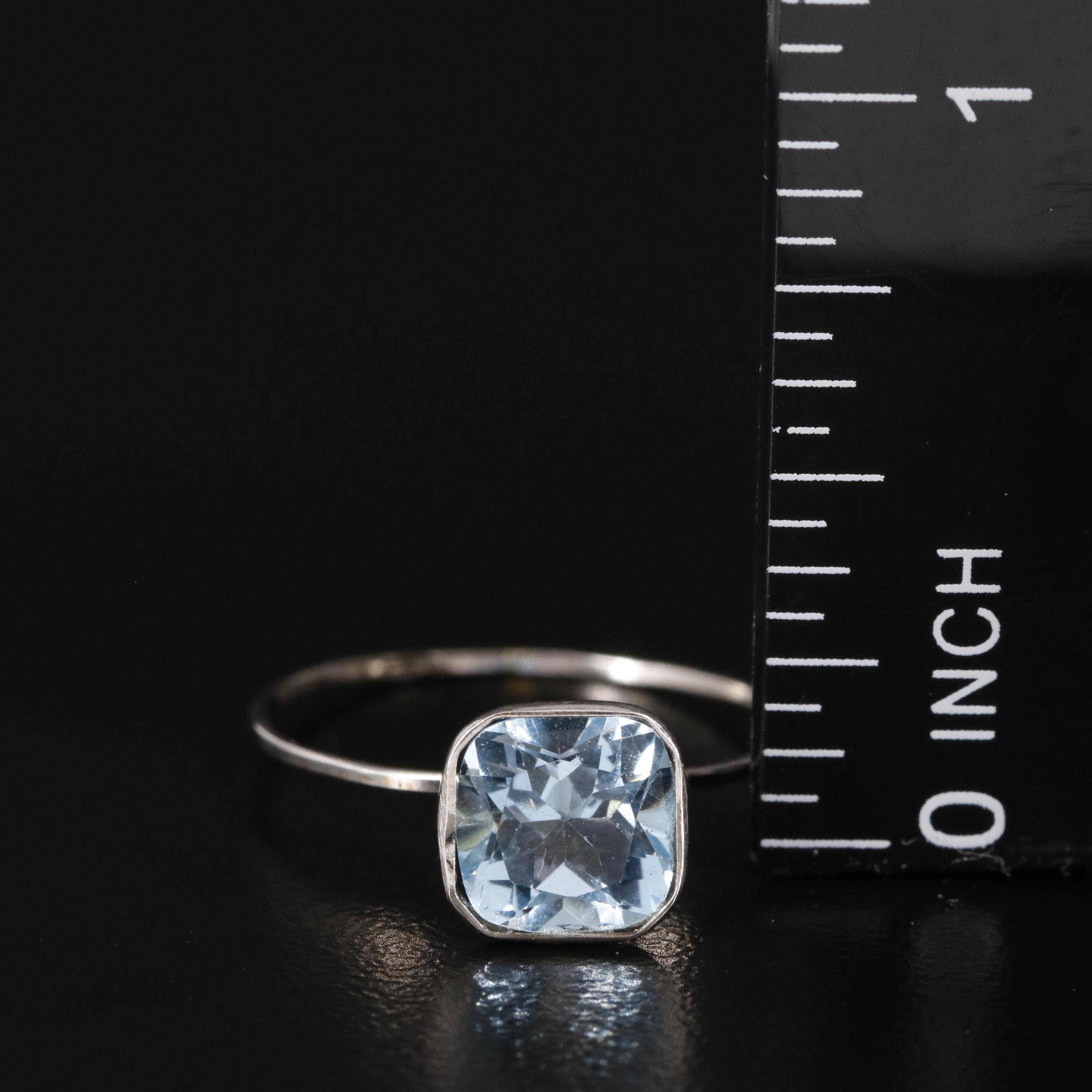 14K Blue Topaz Ring