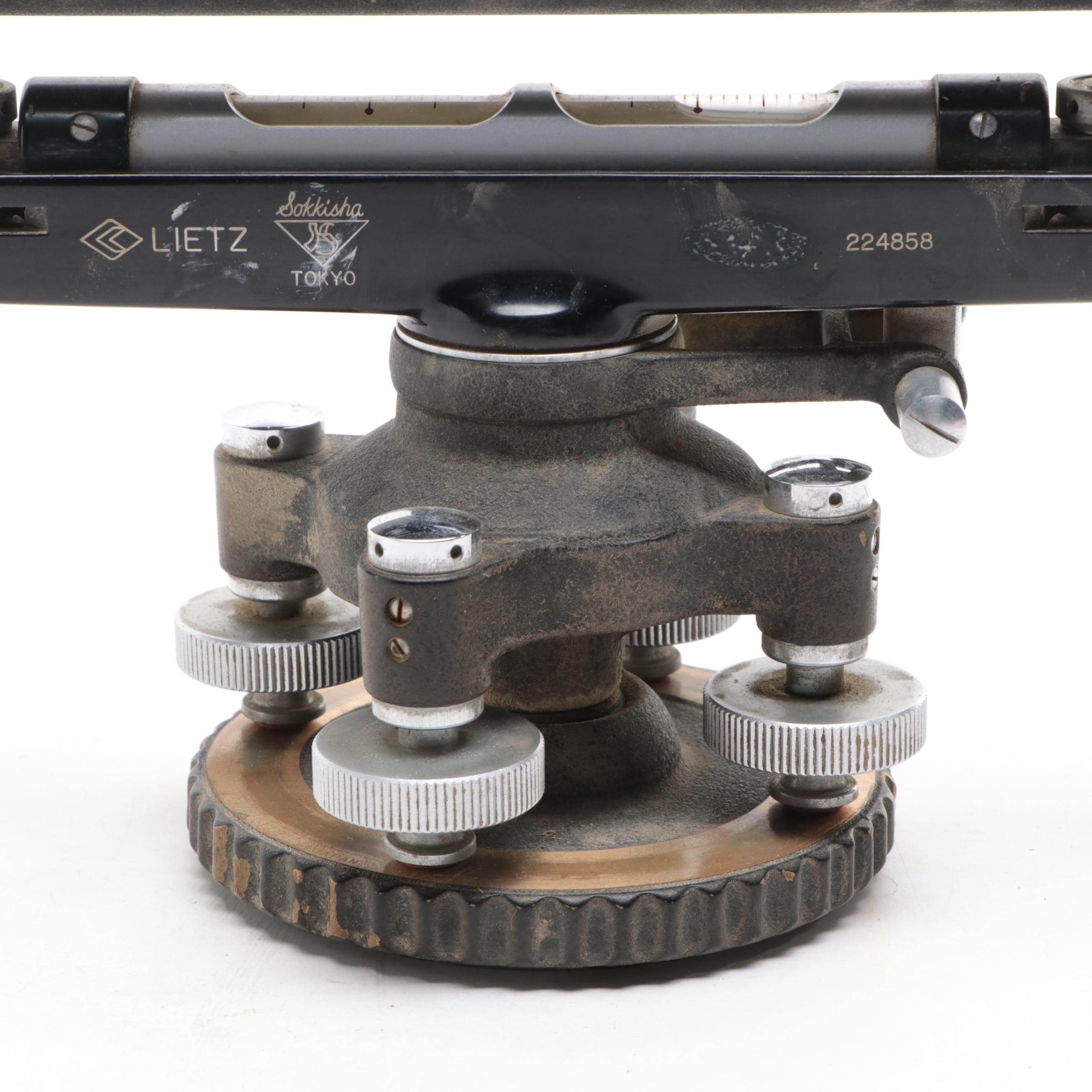 Lietz Sokkisha Survey Telescope and Stand with Case