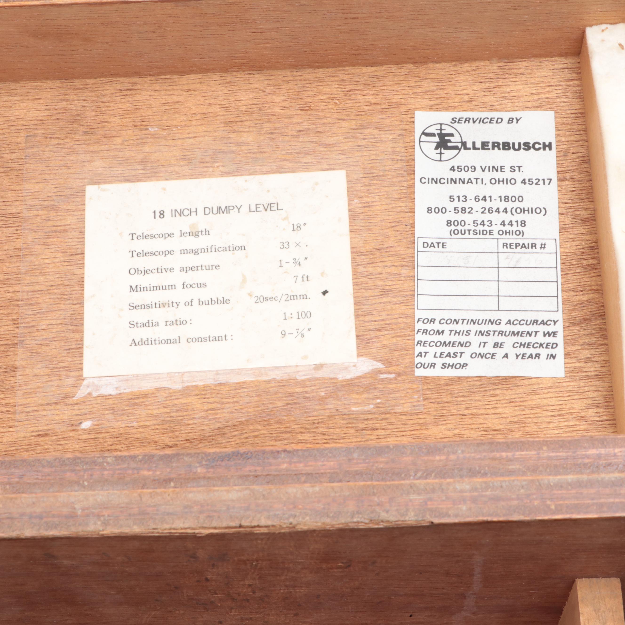 Lietz Sokkisha Survey Telescope and Stand with Case