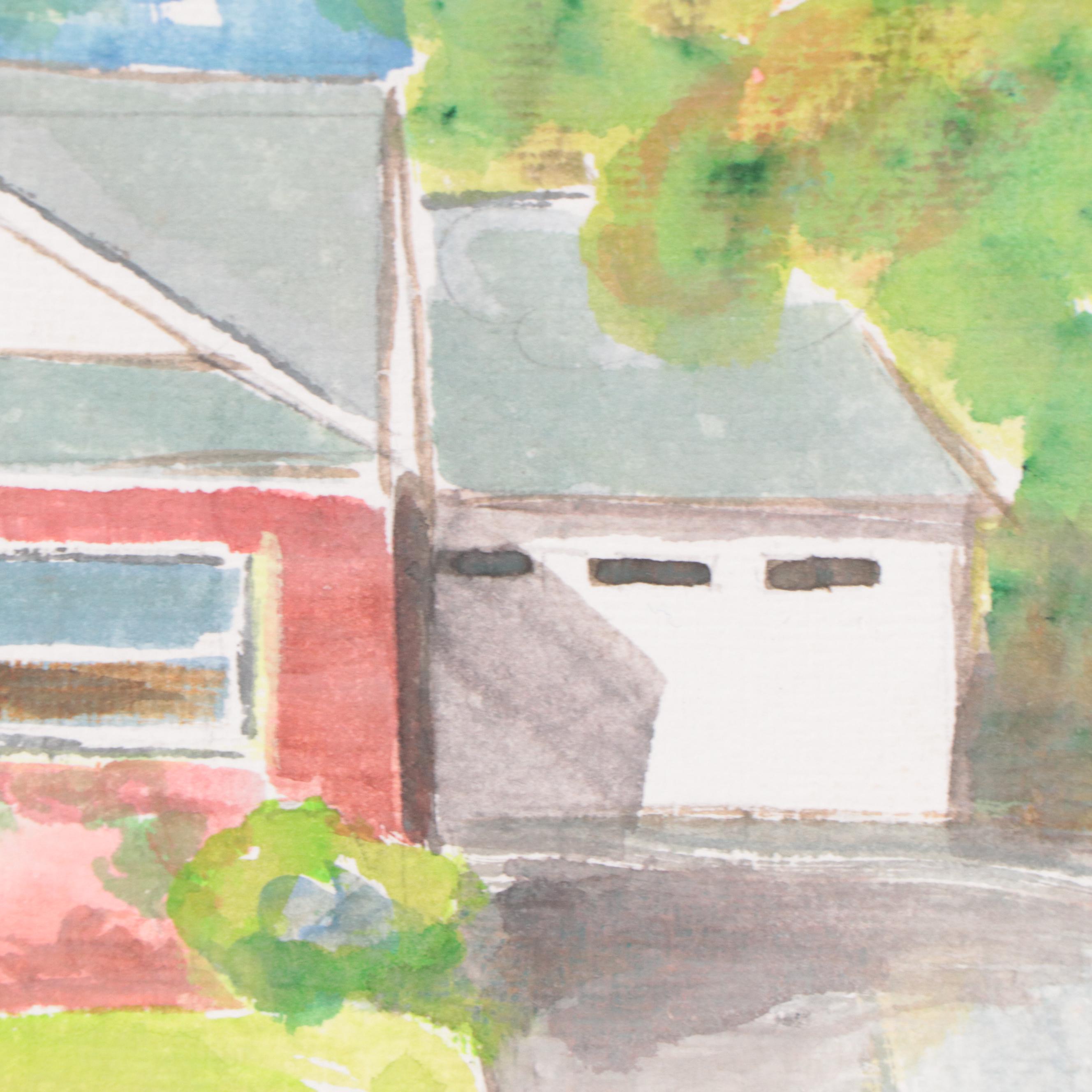 Kathleen Zimbicki Street View Watercolor Painting, 2020