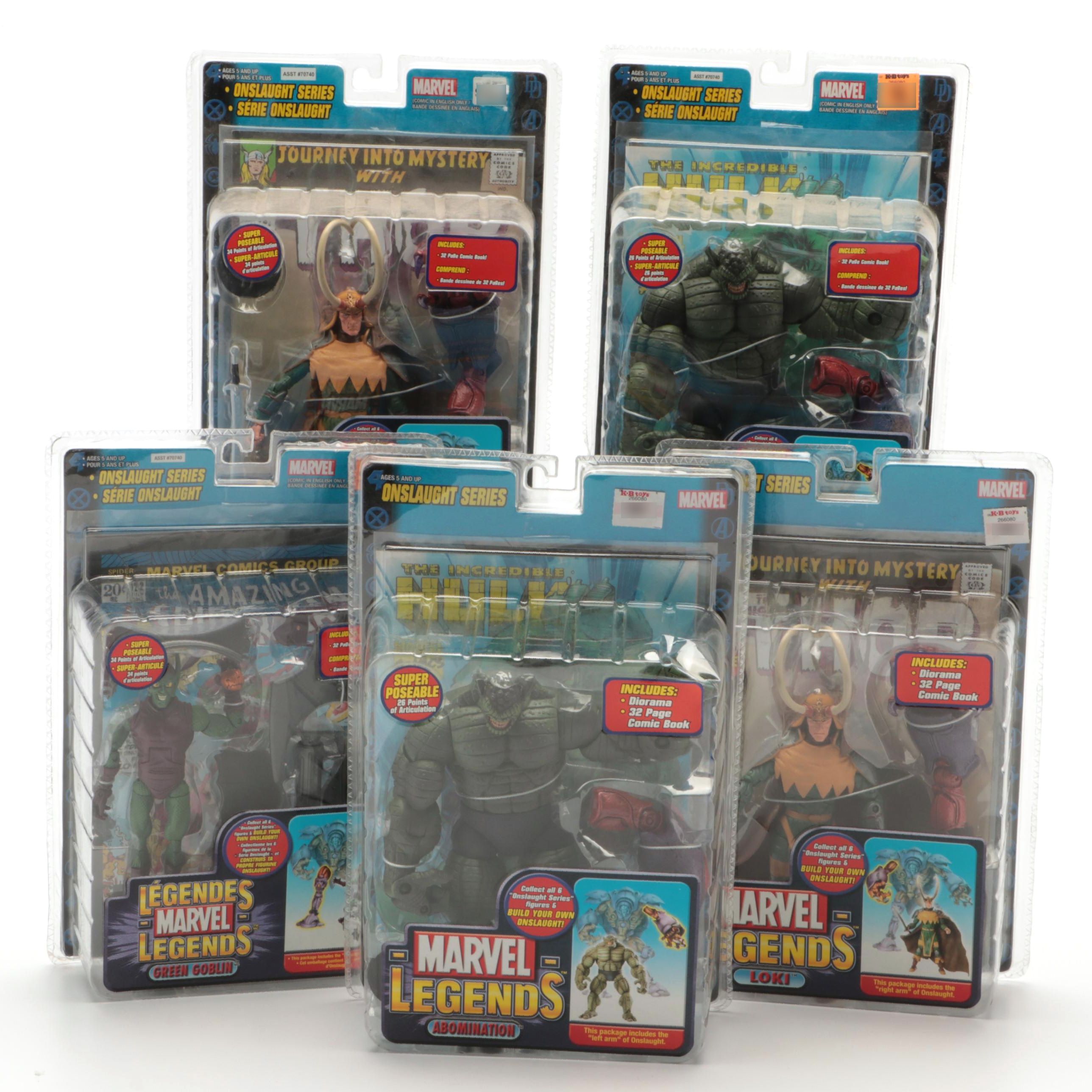 Marvel Legends Action Figures with Comic Books in Original Packaging, 2006