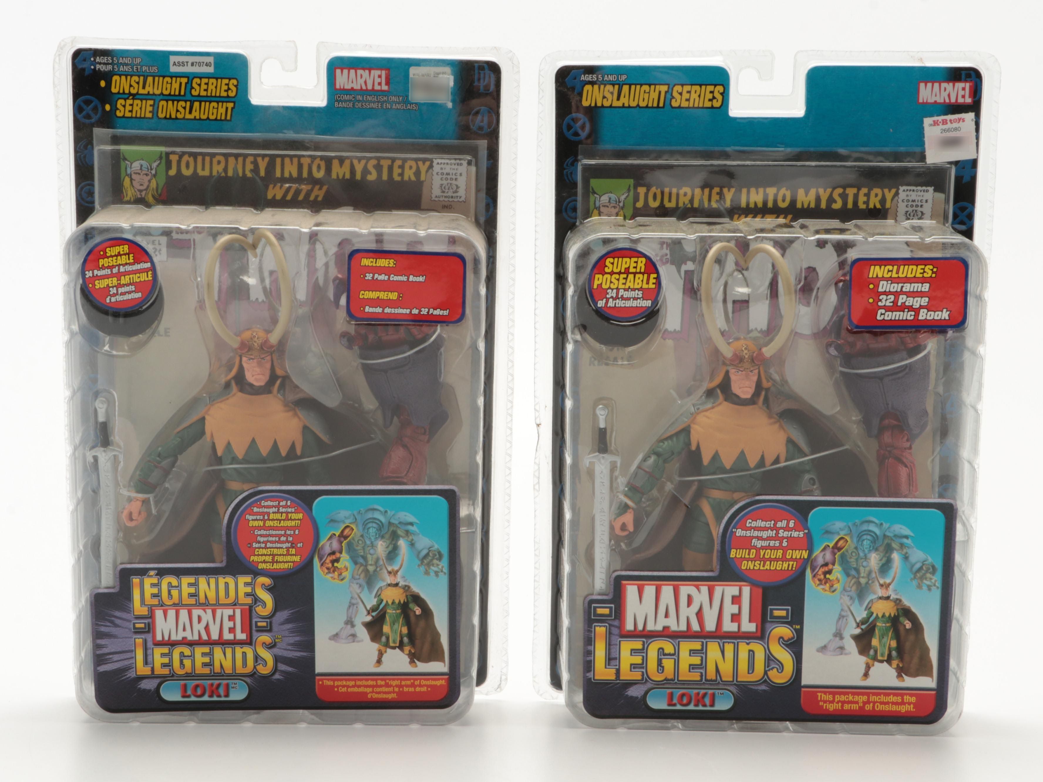 Marvel Legends Action Figures with Comic Books in Original Packaging, 2006
