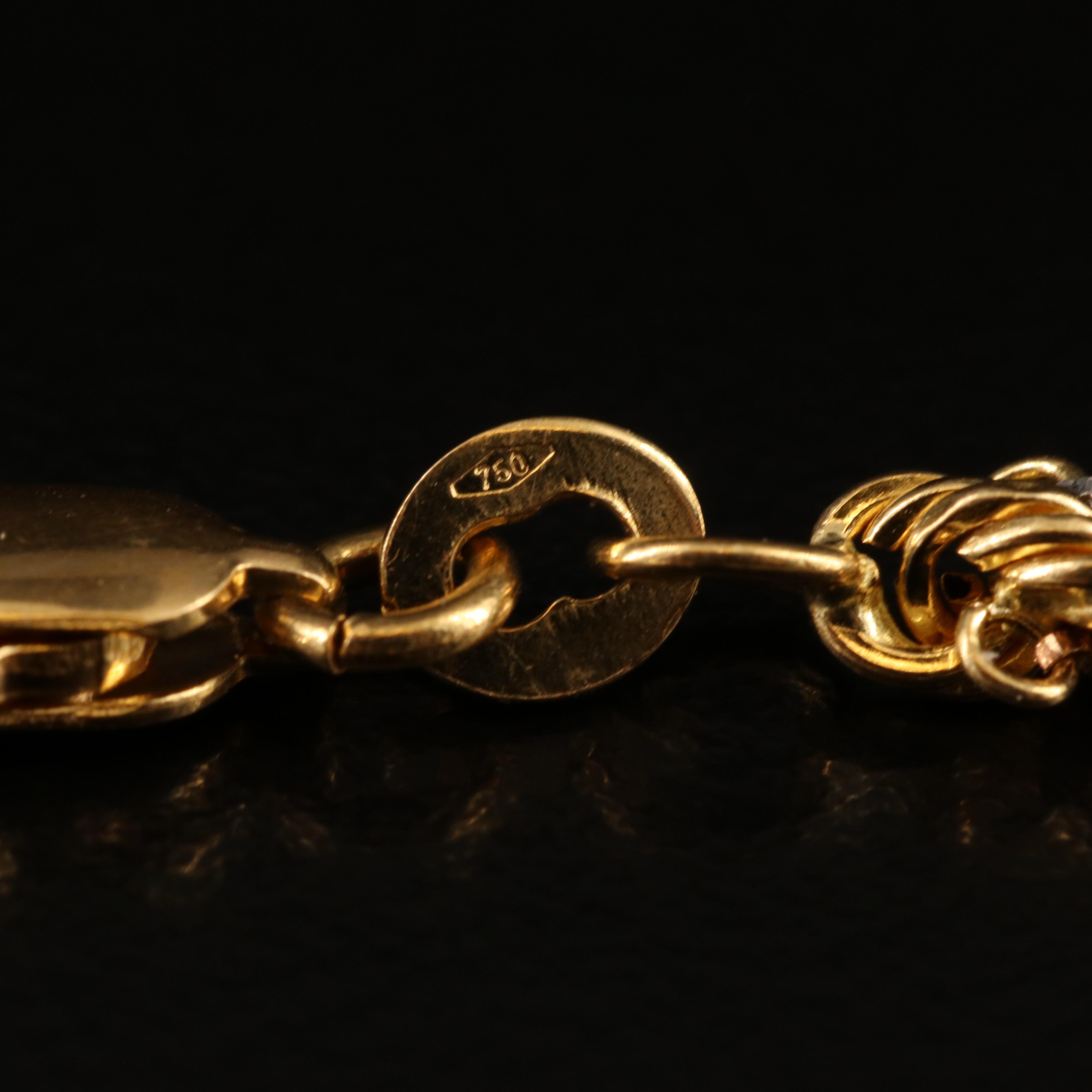 18K Tri-Color Rope Chain Necklace