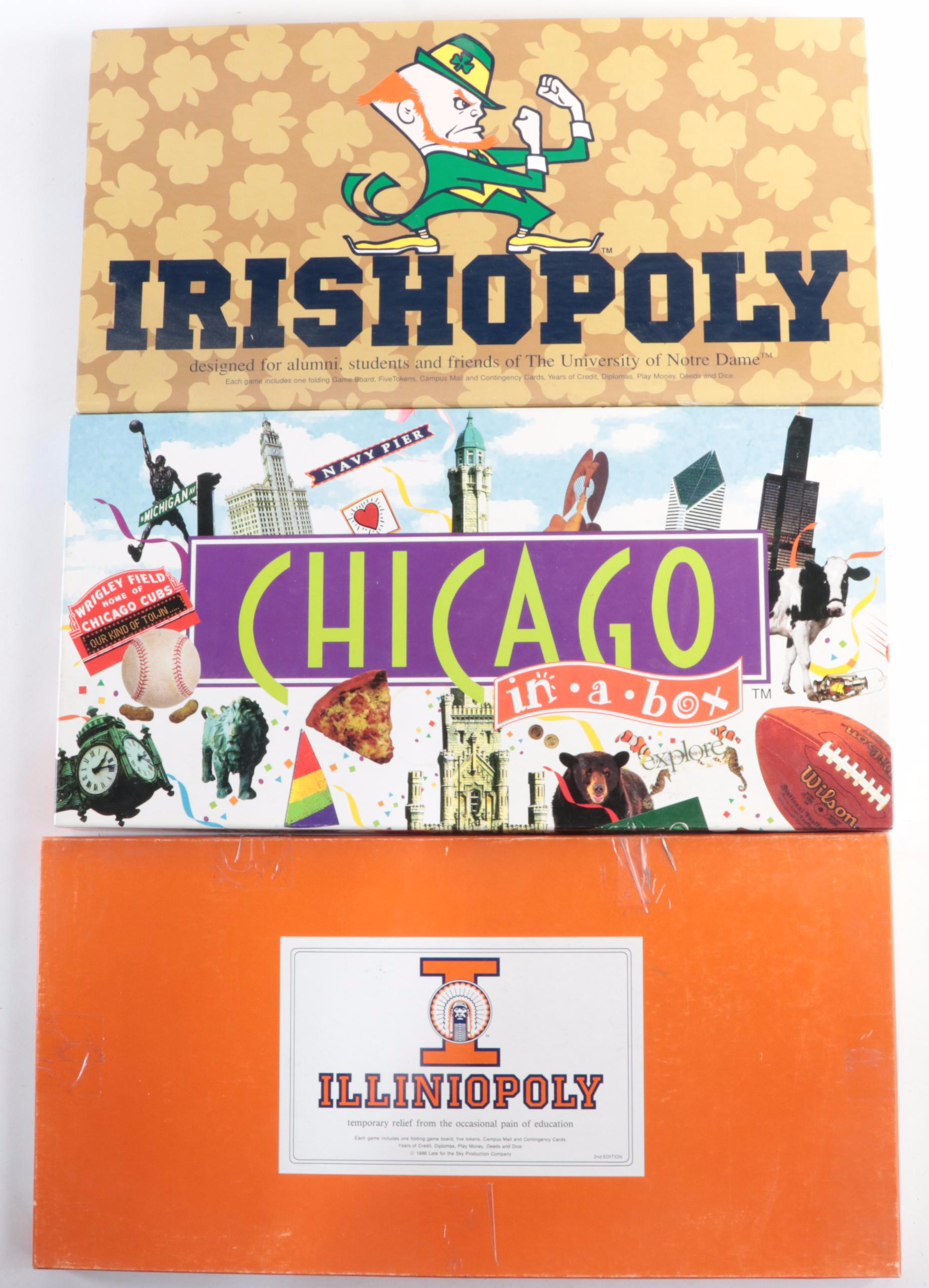 Monopoly Chicago and New York City Edition Board Games with Other Board Games