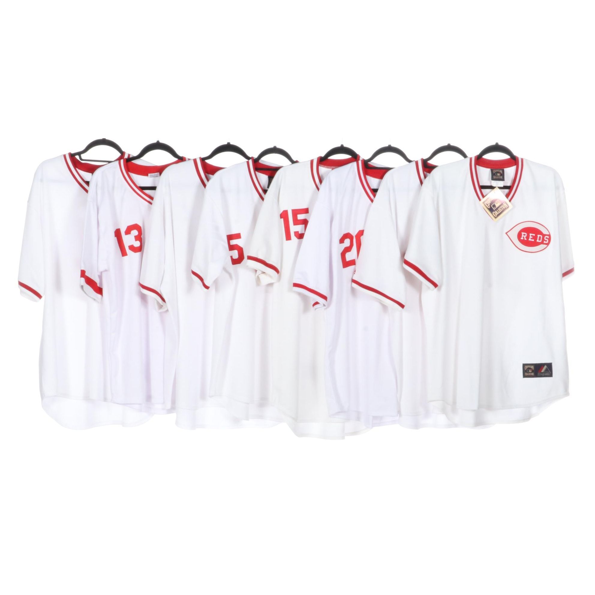 Cincinnati Reds "The Great Eight" Signed Stitched Jerseys, Pete Rose, Tony Perez