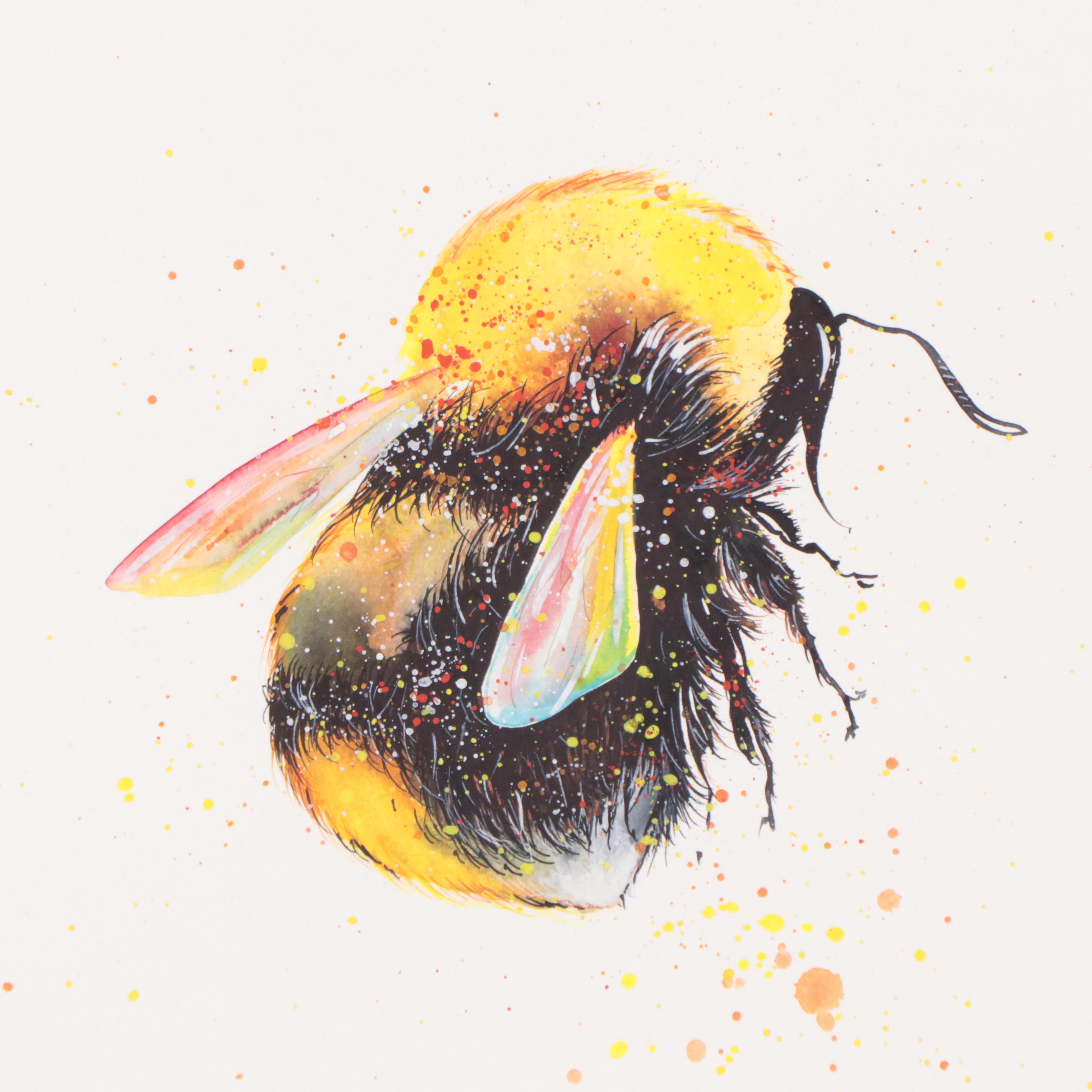 Alyona Glushchenko Watercolor Painting of Bee, 2022
