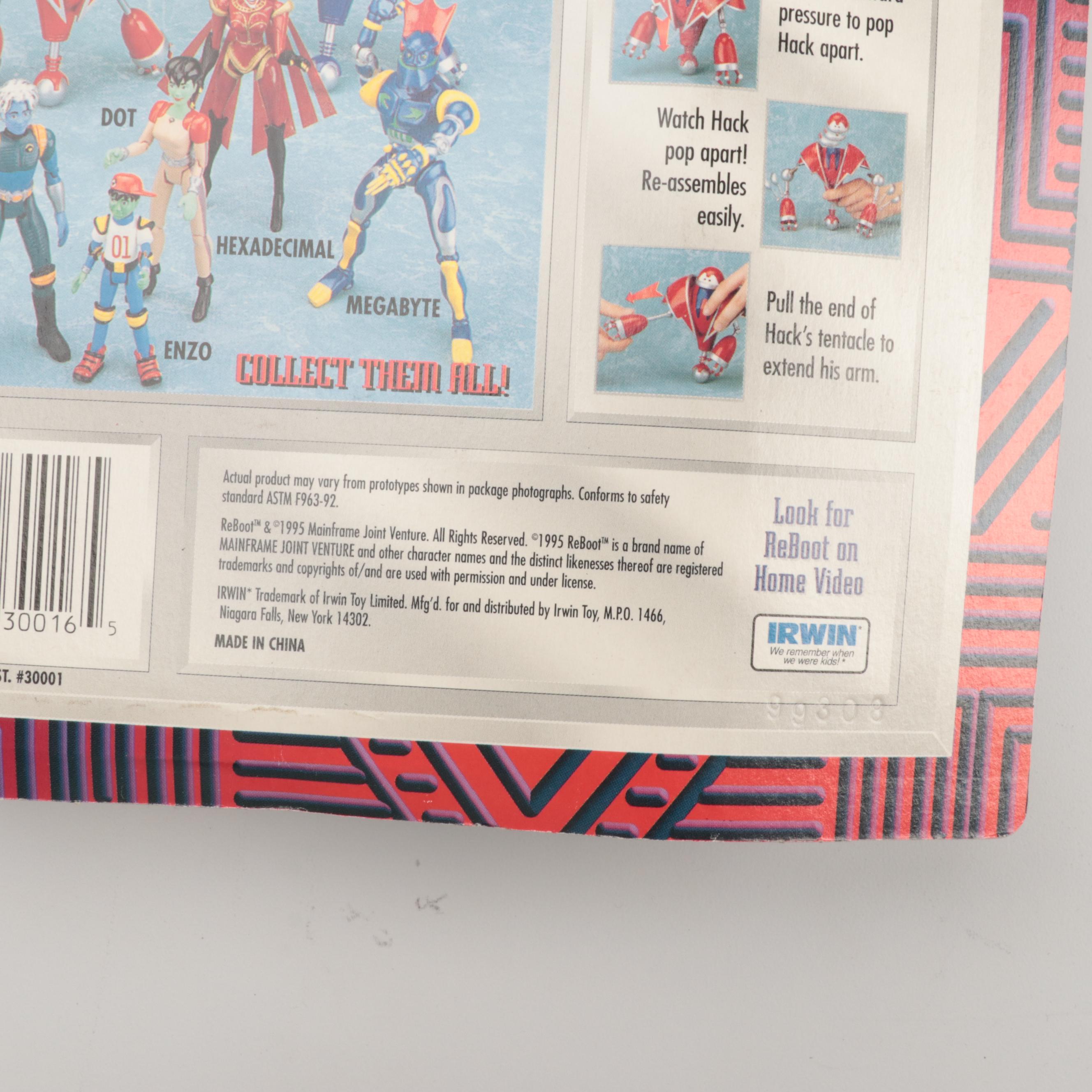 ReBoot Irwin Toys Glitch Bob, Dot and Cecil, and More Action Figures, 1990s