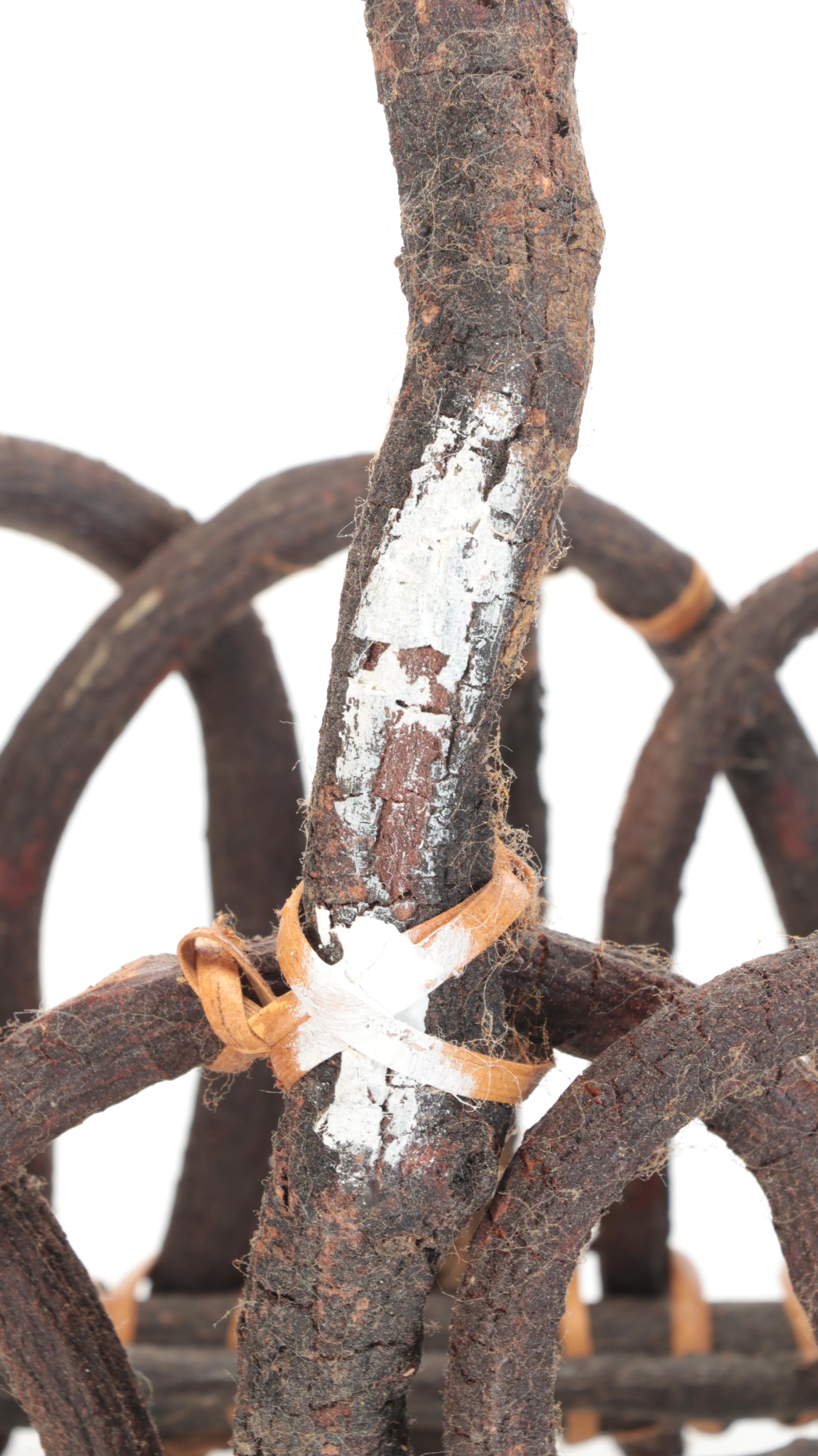 Bentwood Baskets With Copper and Bamboo Birdhouses
