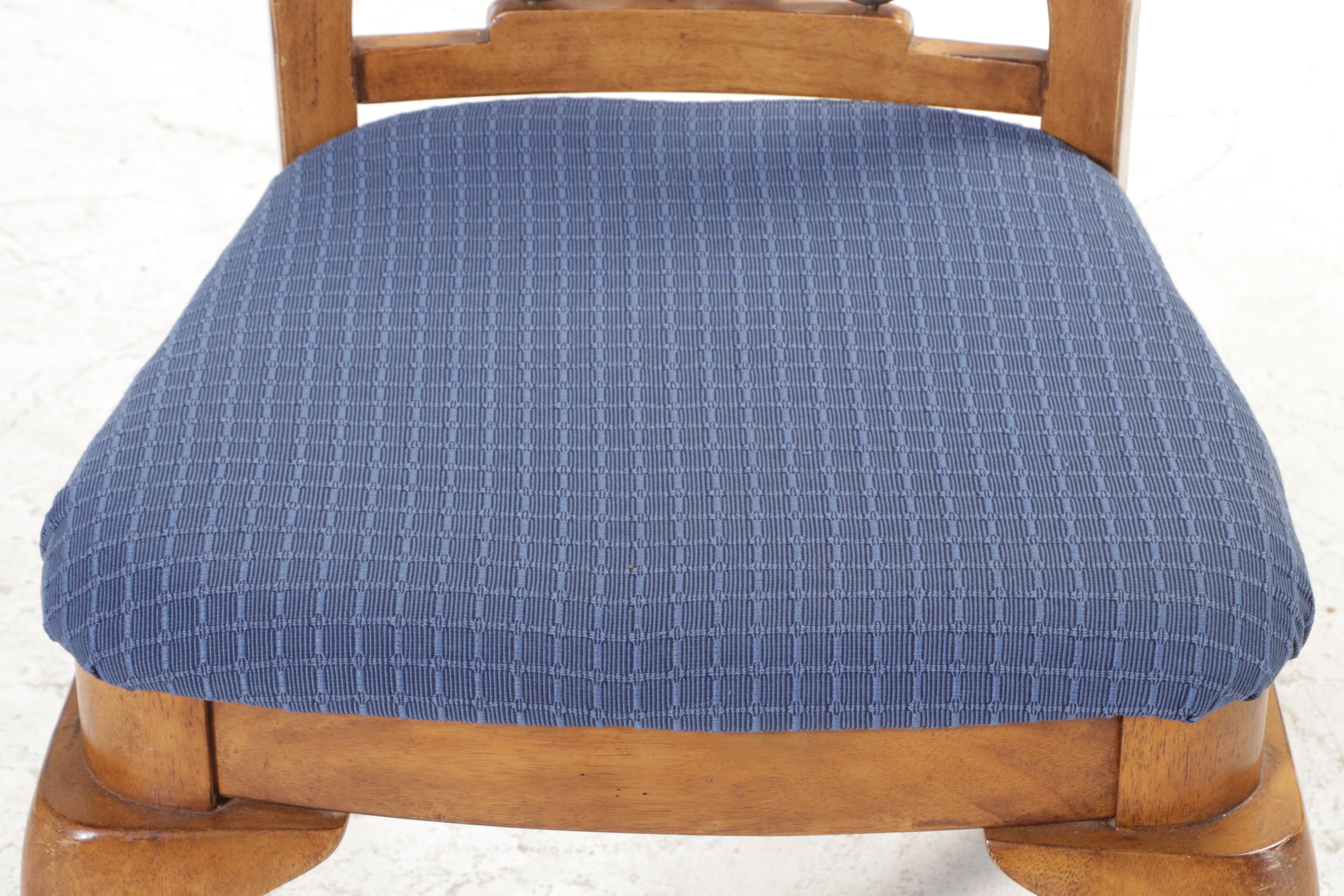 Four Ashley Furniture Metal-Mounted Hardwood Dining Side Chairs