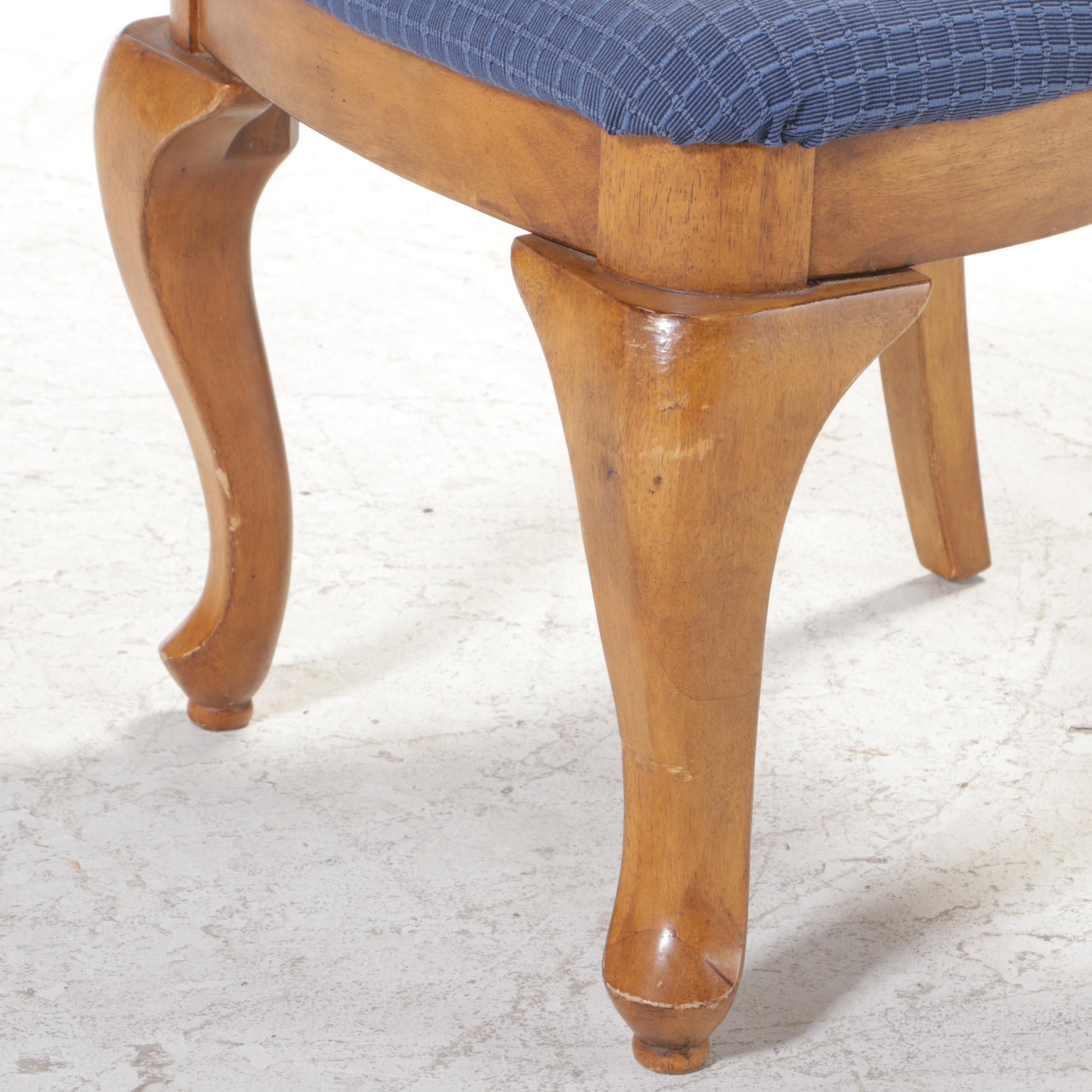 Four Ashley Furniture Metal-Mounted Hardwood Dining Side Chairs