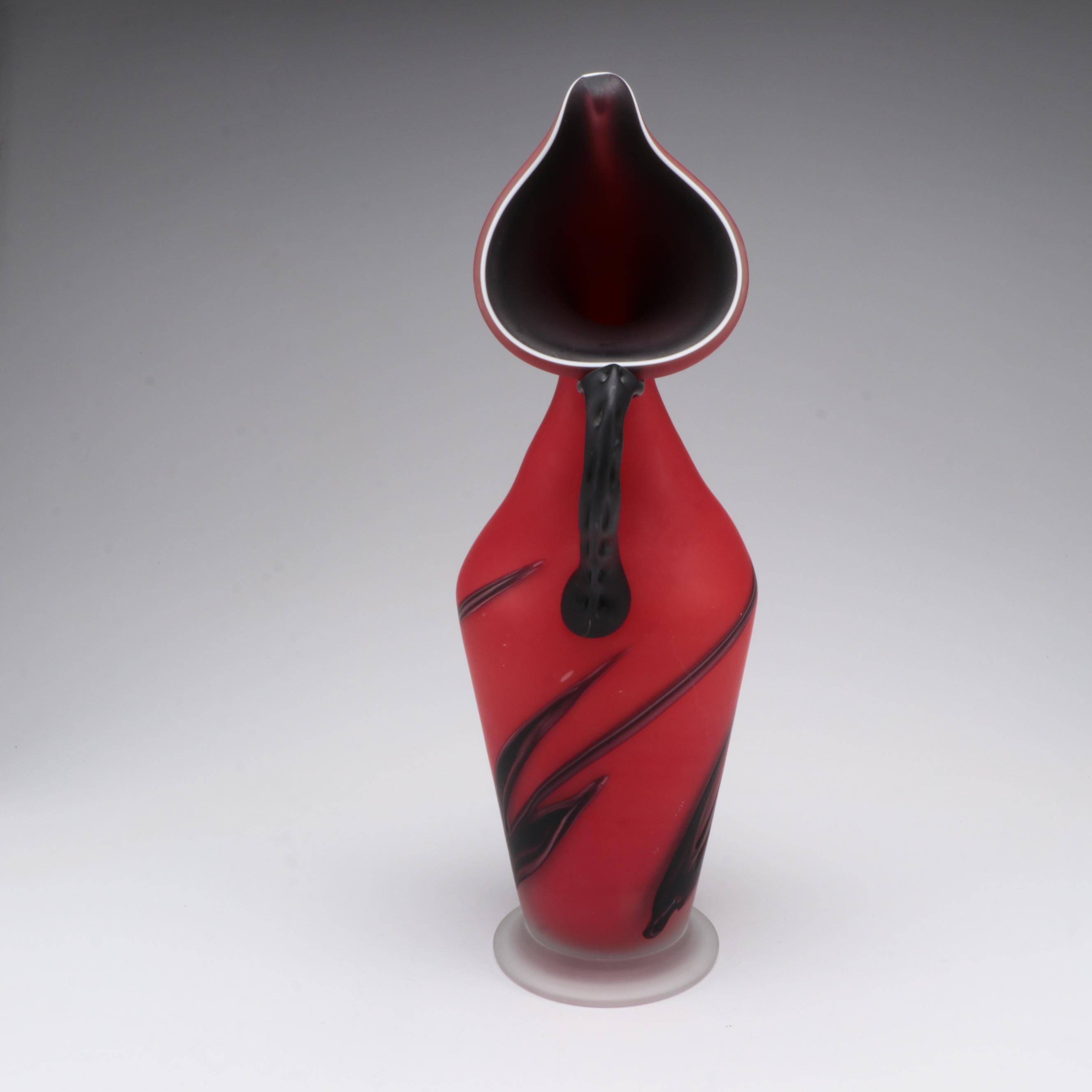 Essie Zareh Art Glass Sculptural Pitcher