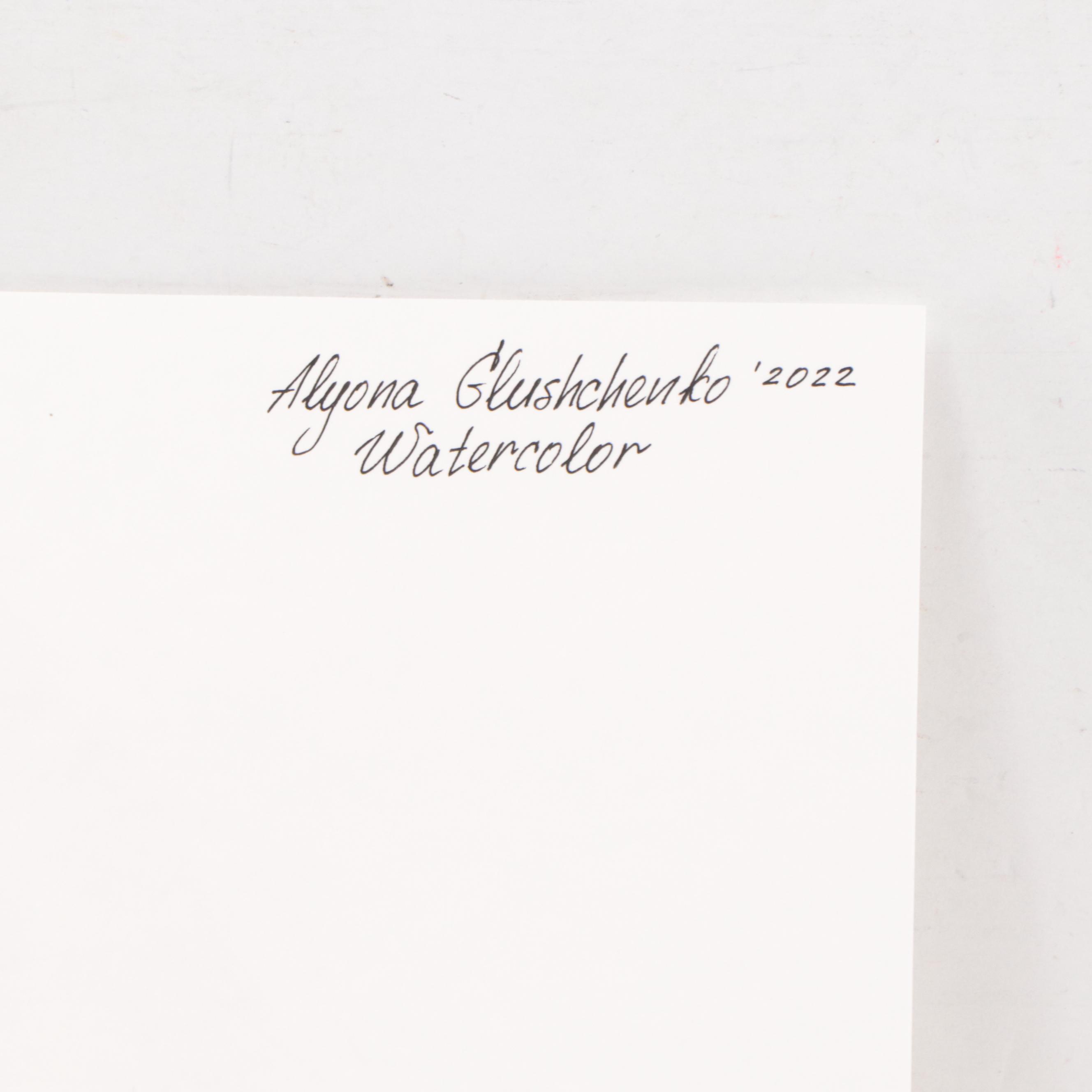 Alyona Glushchenko Figural Watercolor Painting, 2022