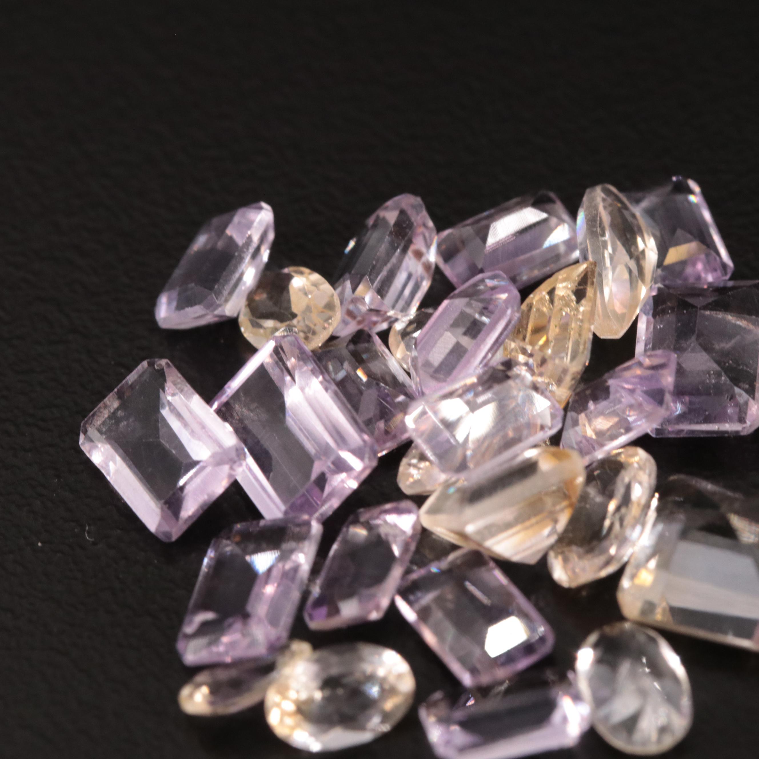 Loose 19.70 CTW Amethyst and Citrine Lot