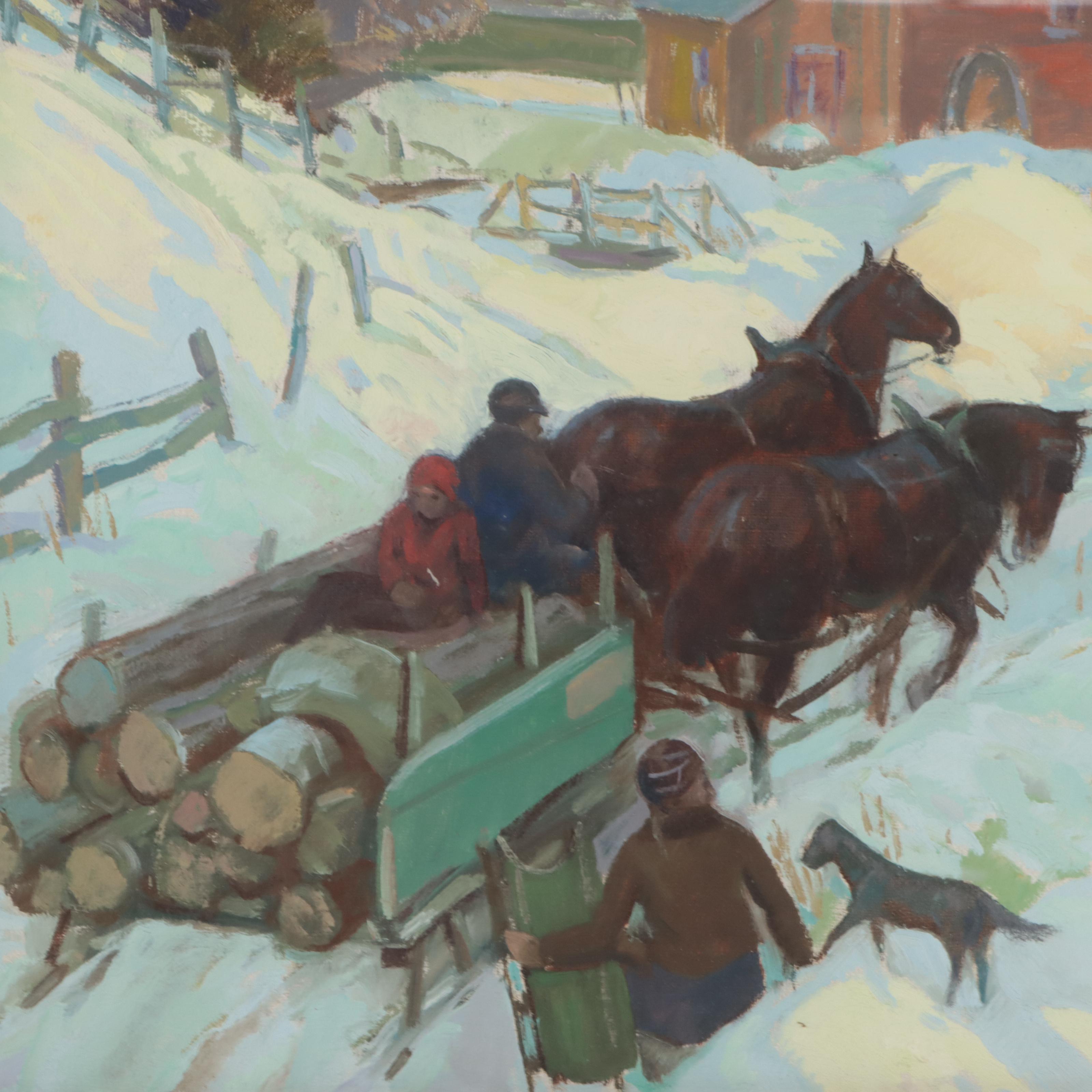 Carl Rudolph Krafft Oil Painting "Snow Symphony,"