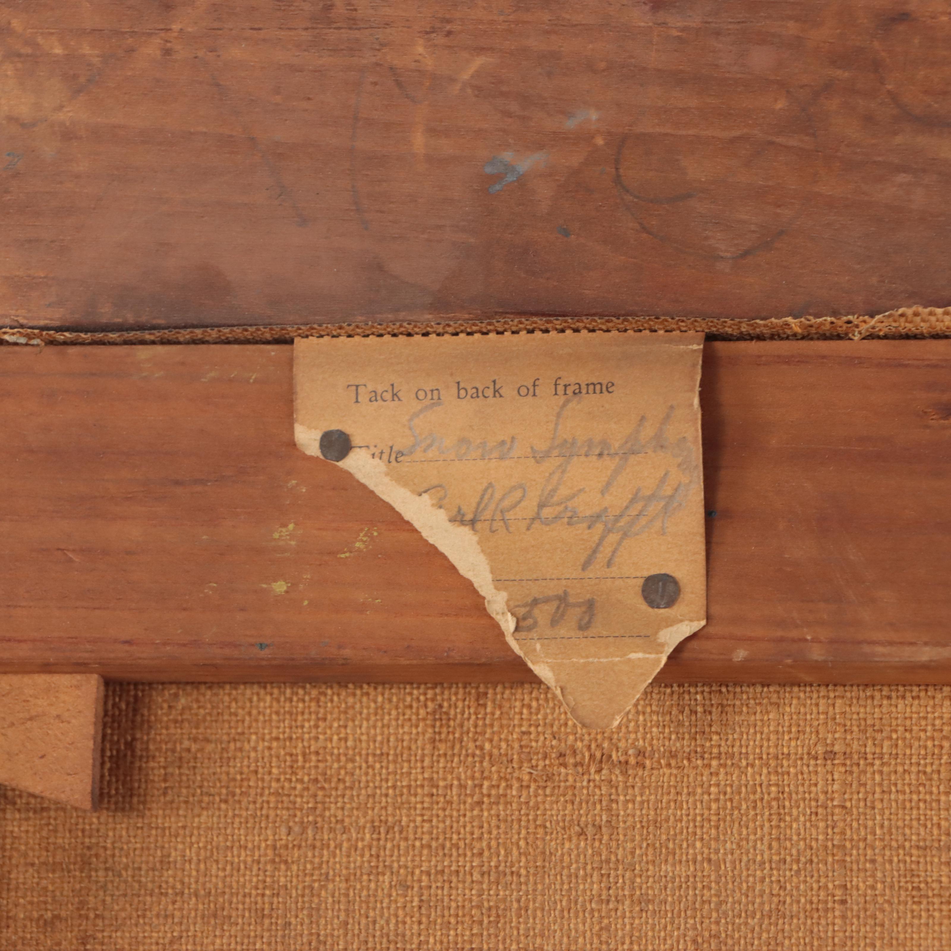 Carl Rudolph Krafft Oil Painting "Snow Symphony,"