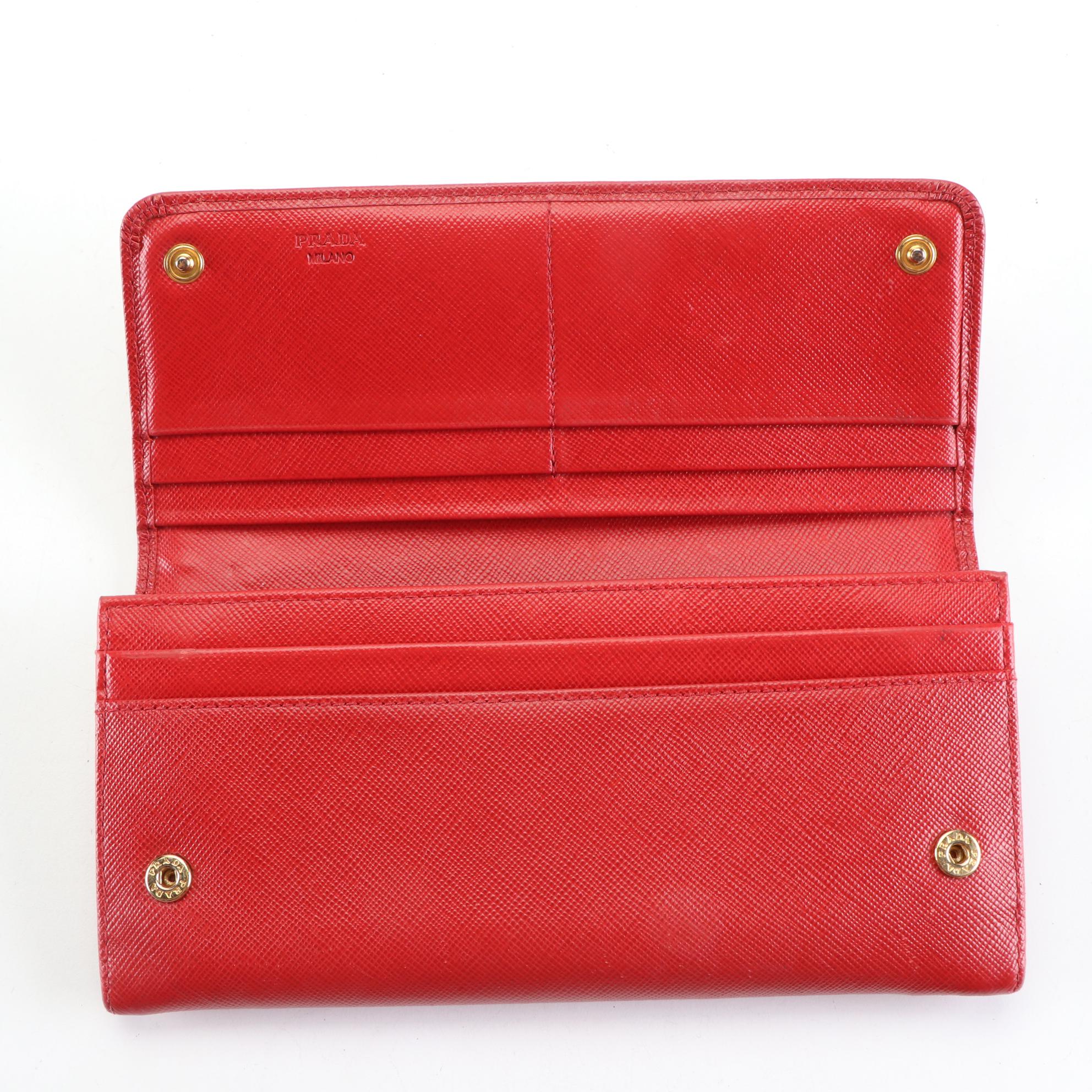 Prada Bow Wallet in Saffiano Leather