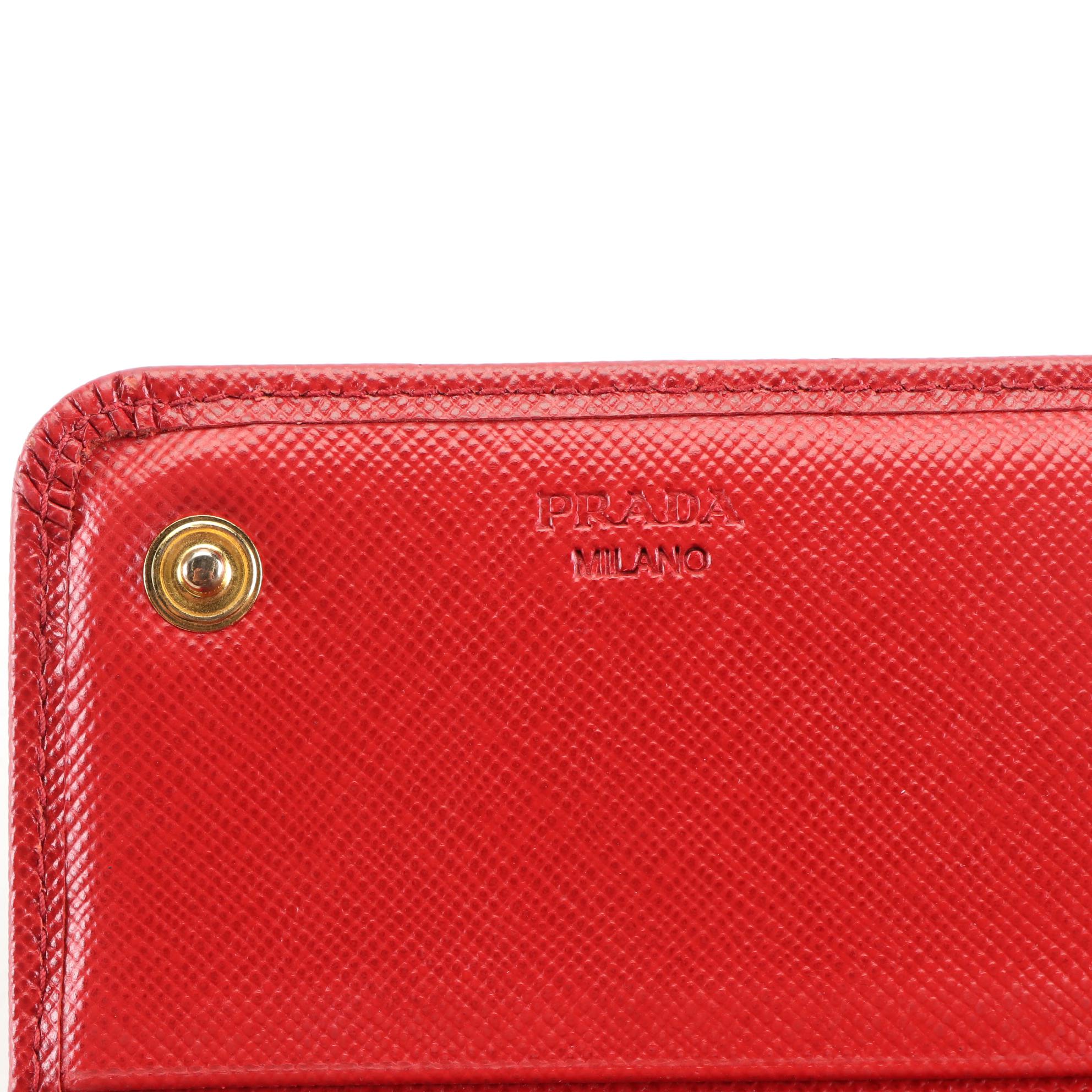 Prada Bow Wallet in Saffiano Leather