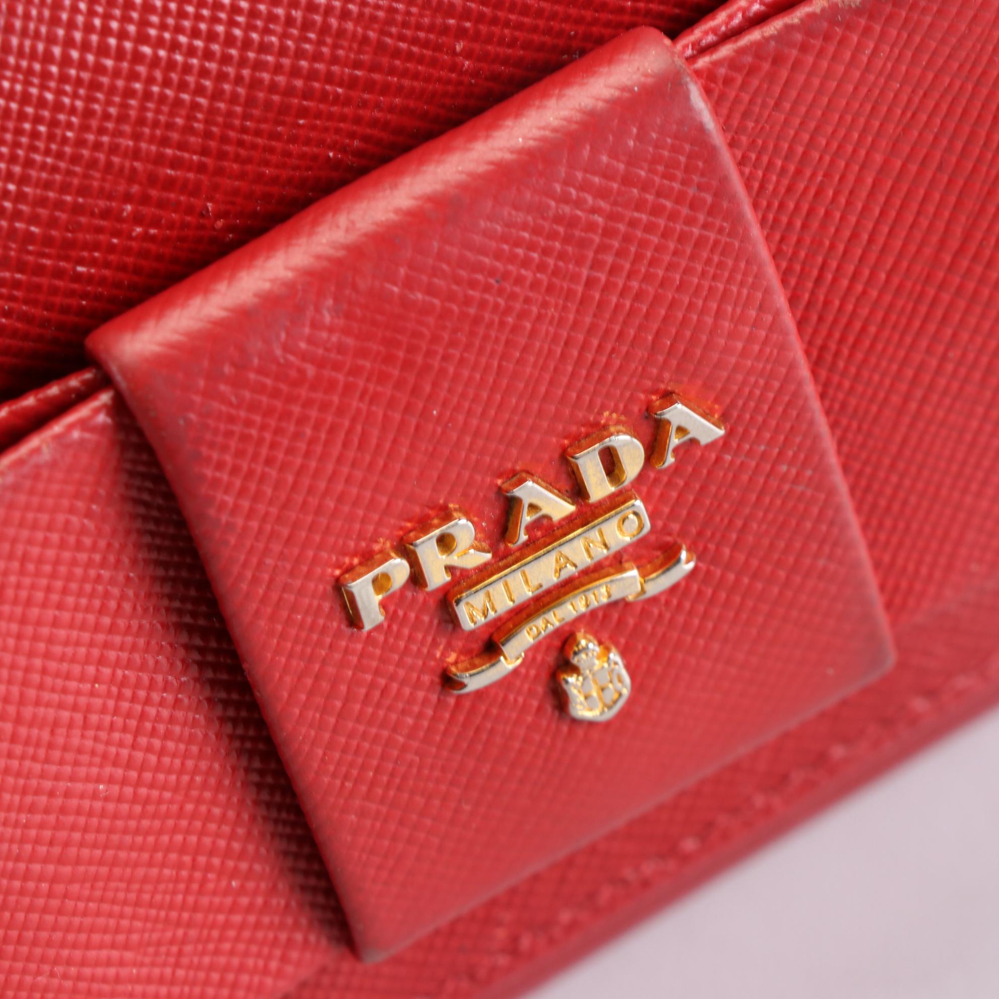 Prada Bow Wallet in Saffiano Leather