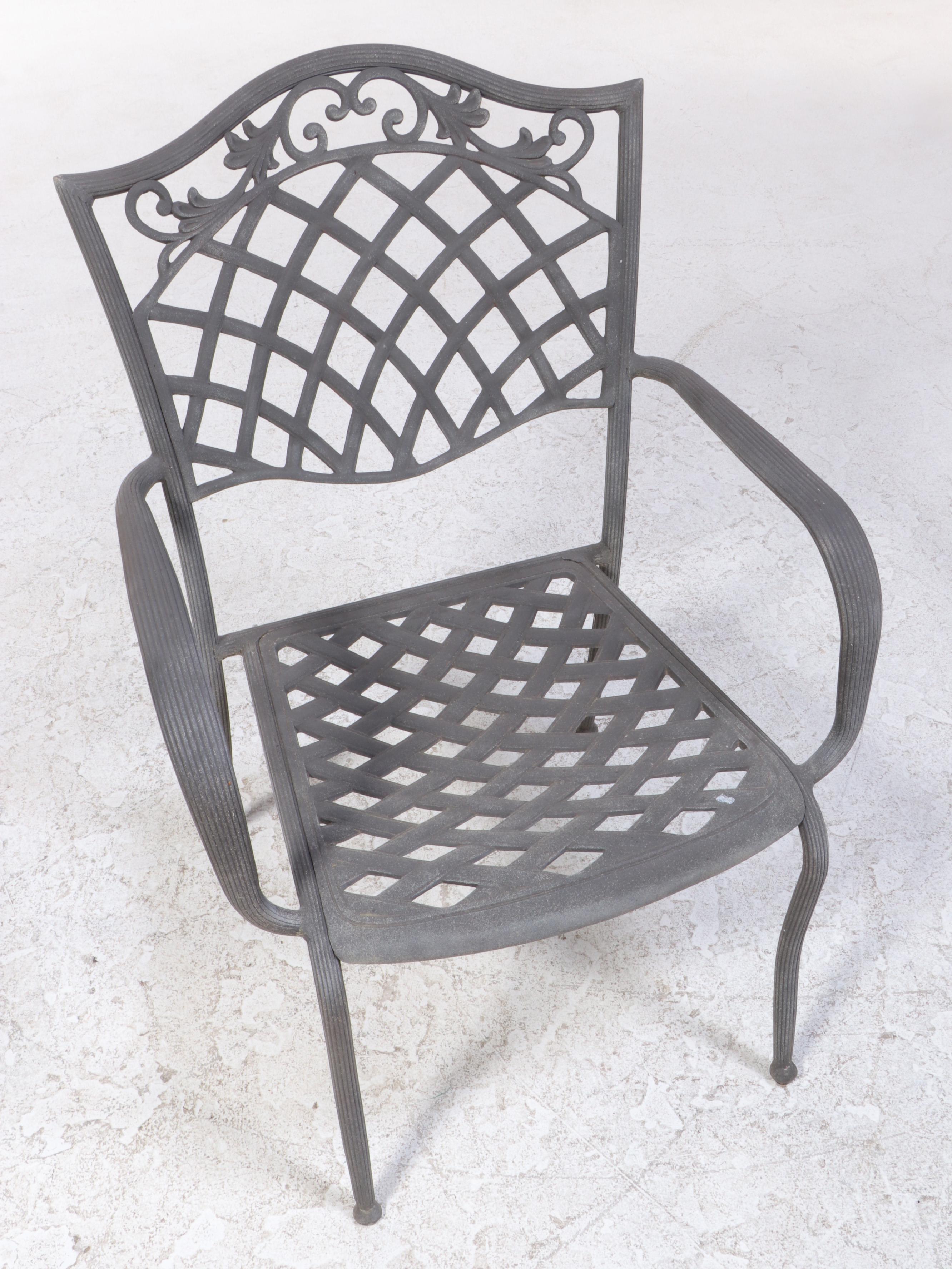 Garden Treasures Classics Pressed Aluminum Patio Armchairs