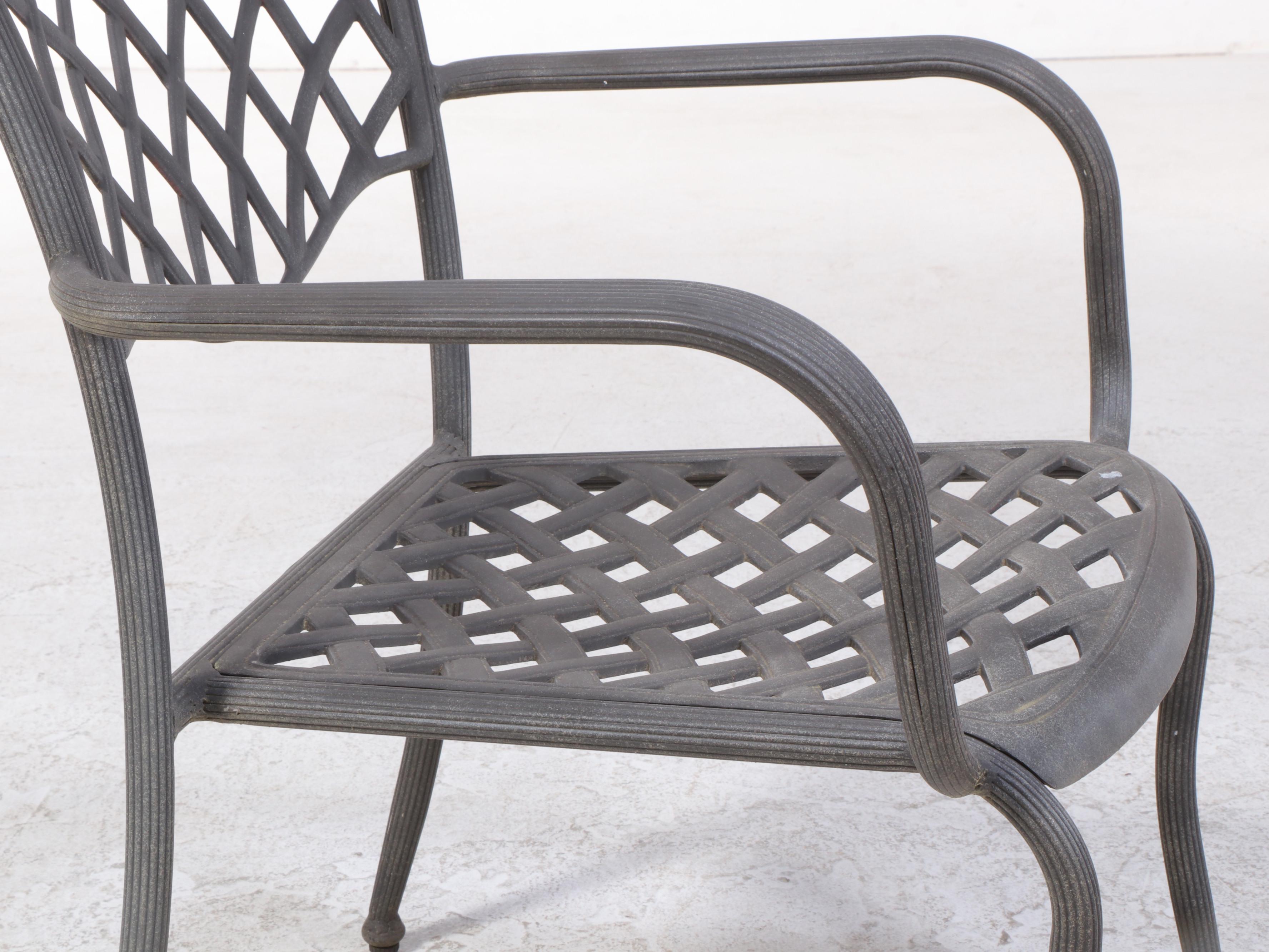 Garden Treasures Classics Pressed Aluminum Patio Armchairs