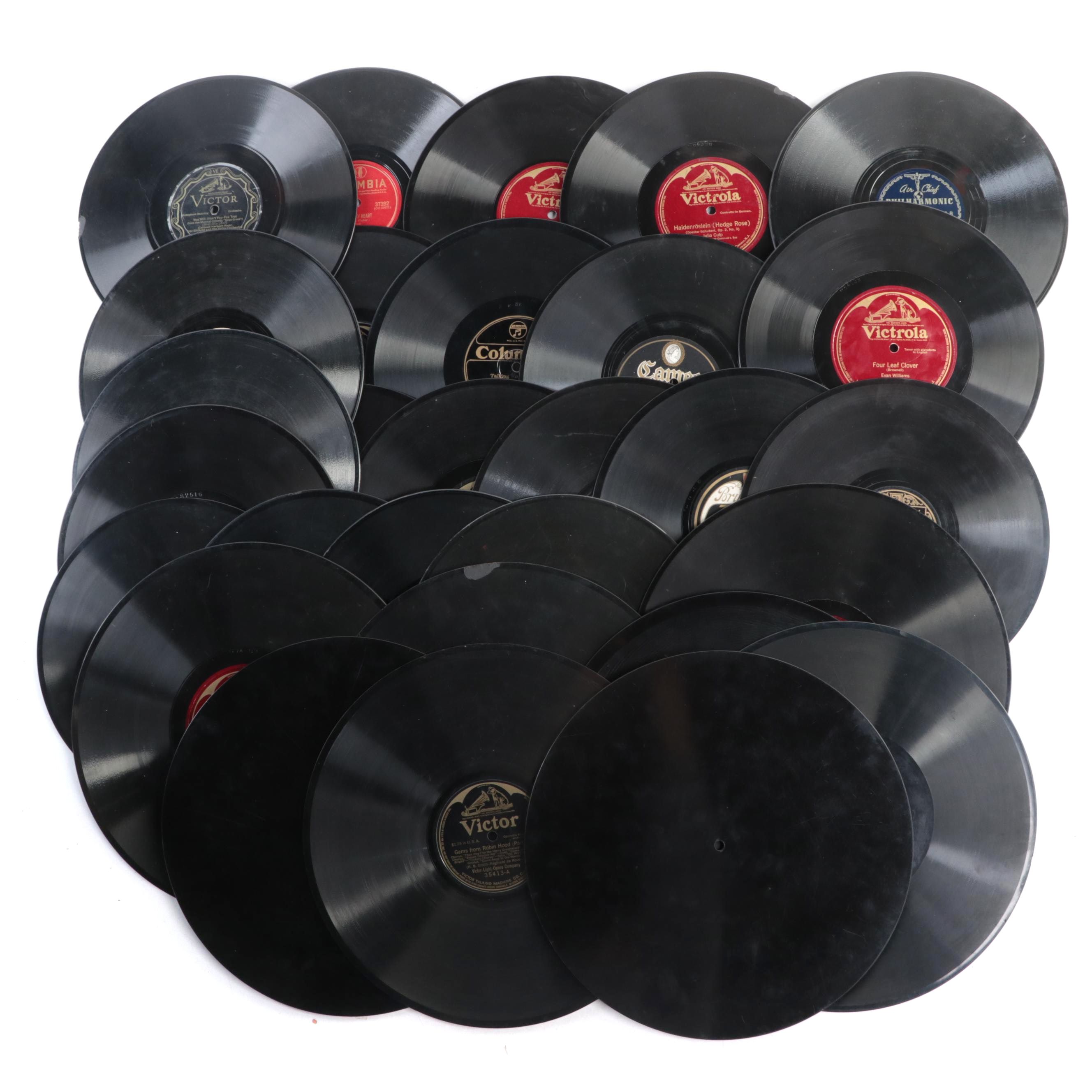 1900s–1920s Victrola, Columbia, Brunswick, More Shellac and Vinyl Records