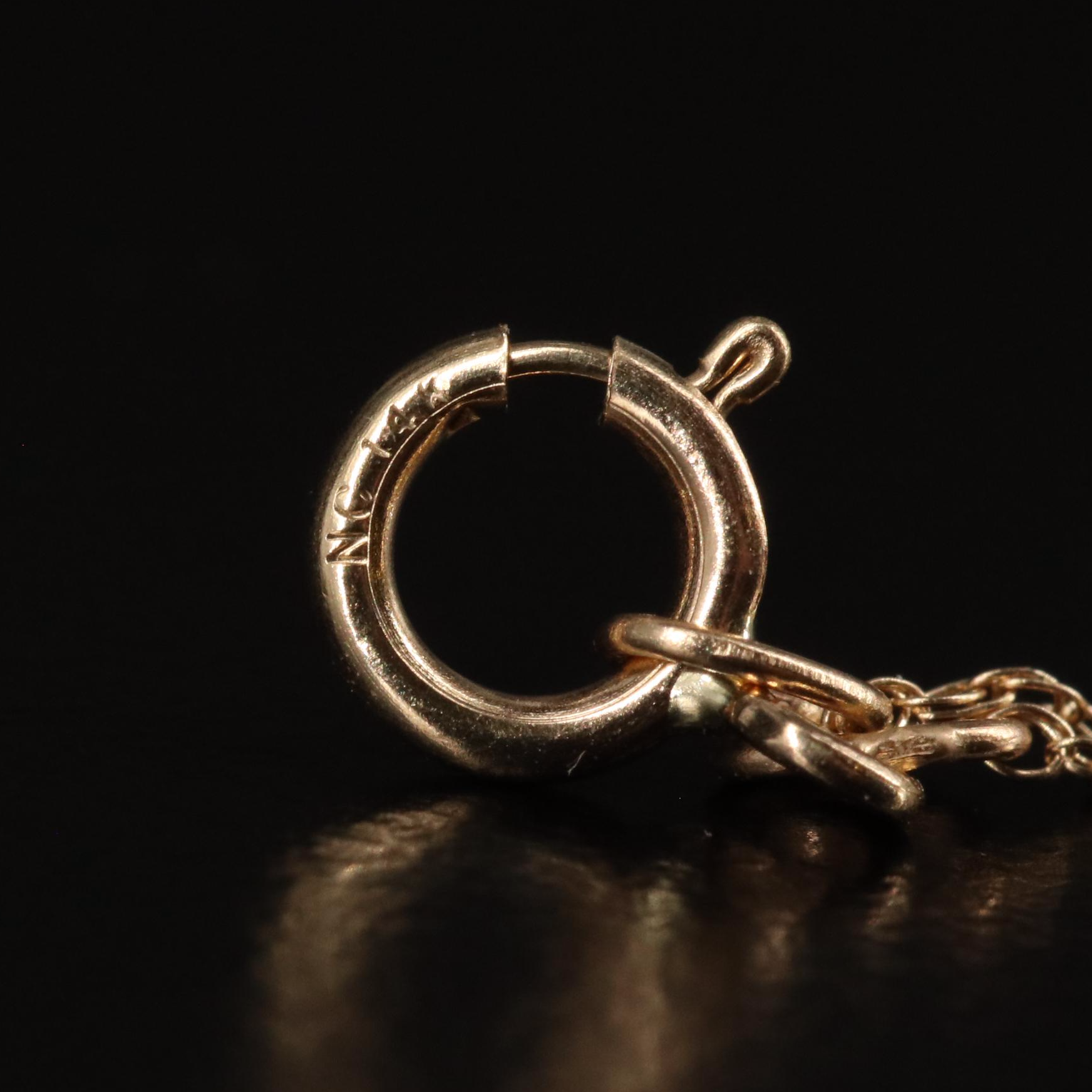 14K Saint Christopher Pendant Necklace