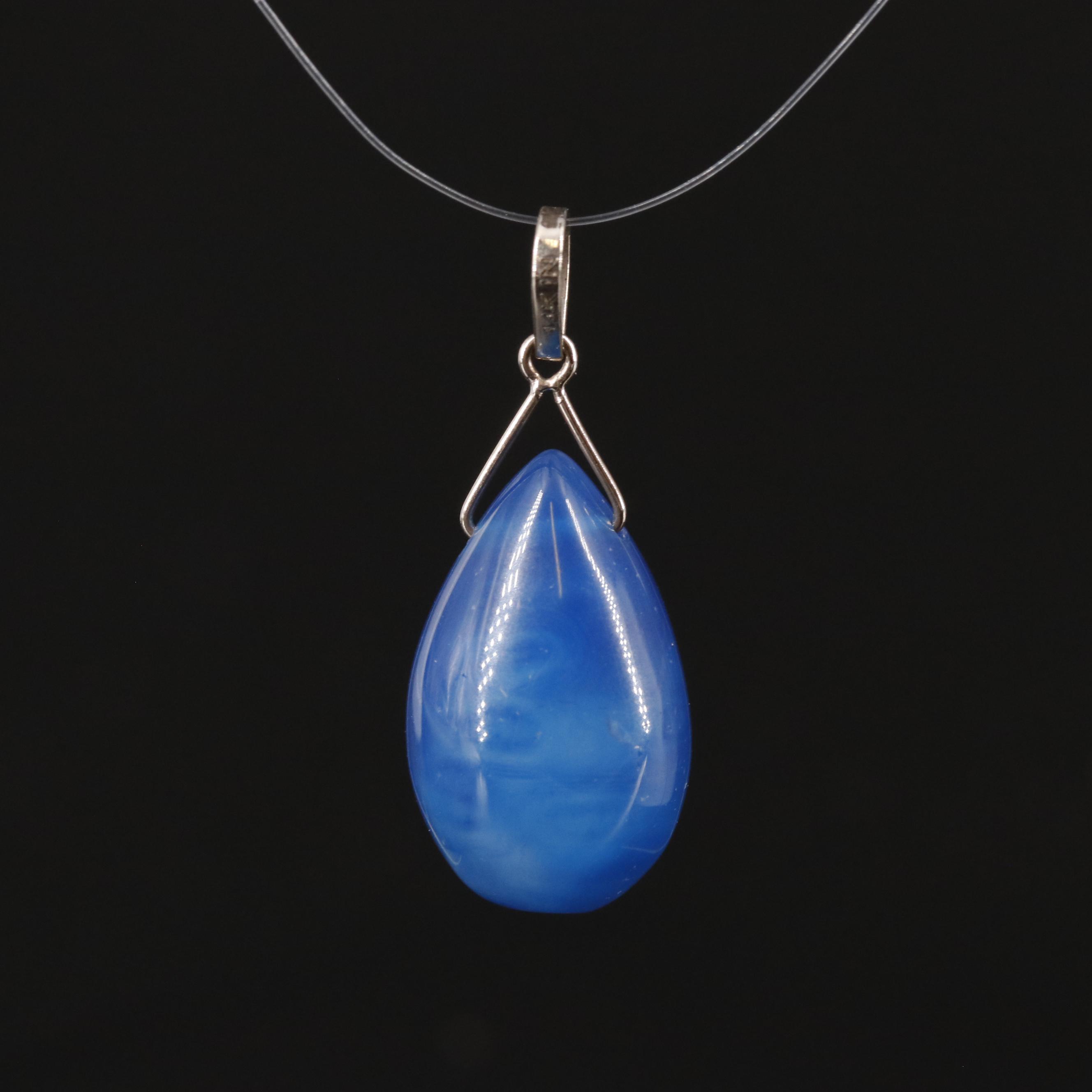 14K Agate Pendant