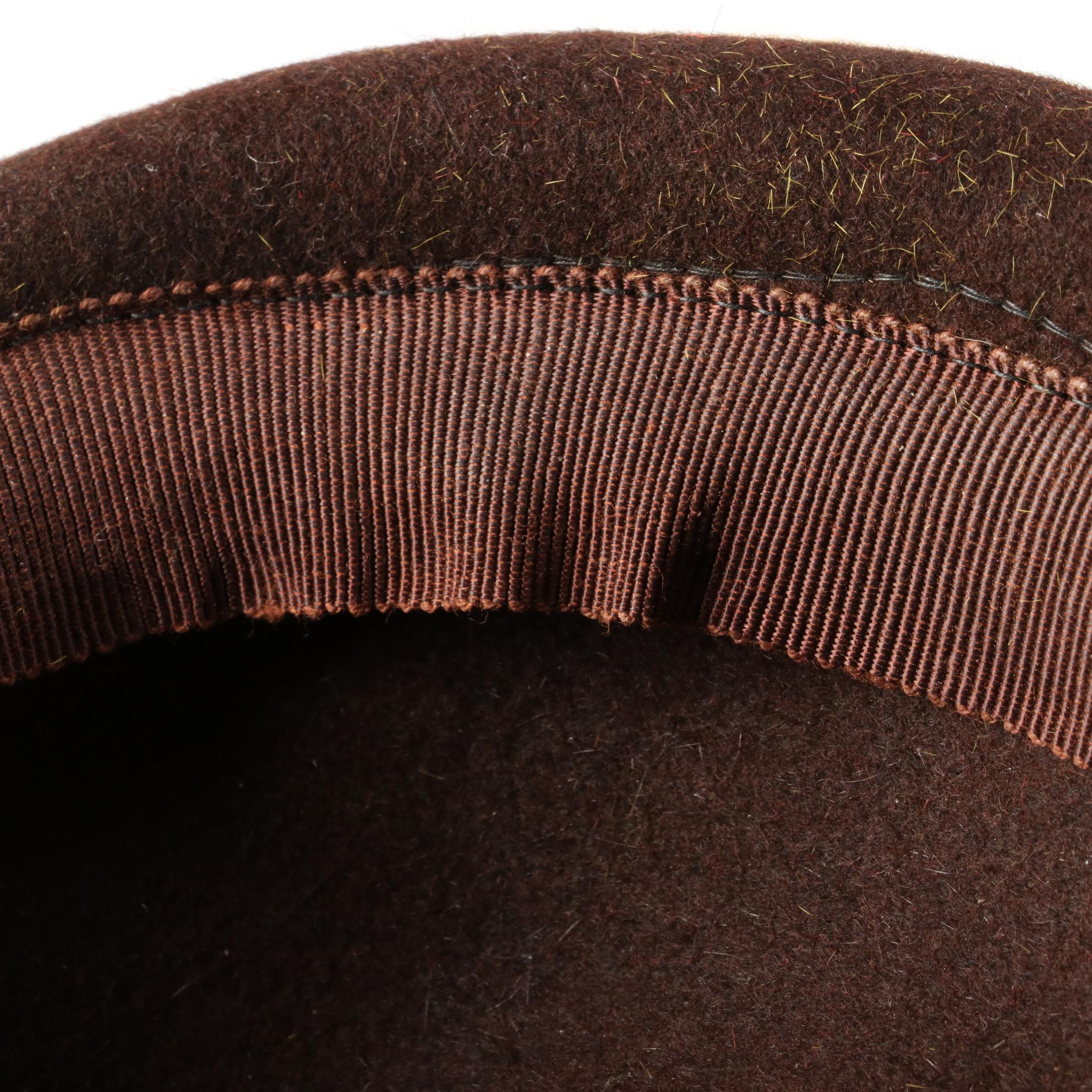 Whittall & Shon Wool Felt Breton Hat with Other Calot Feather Half Hats