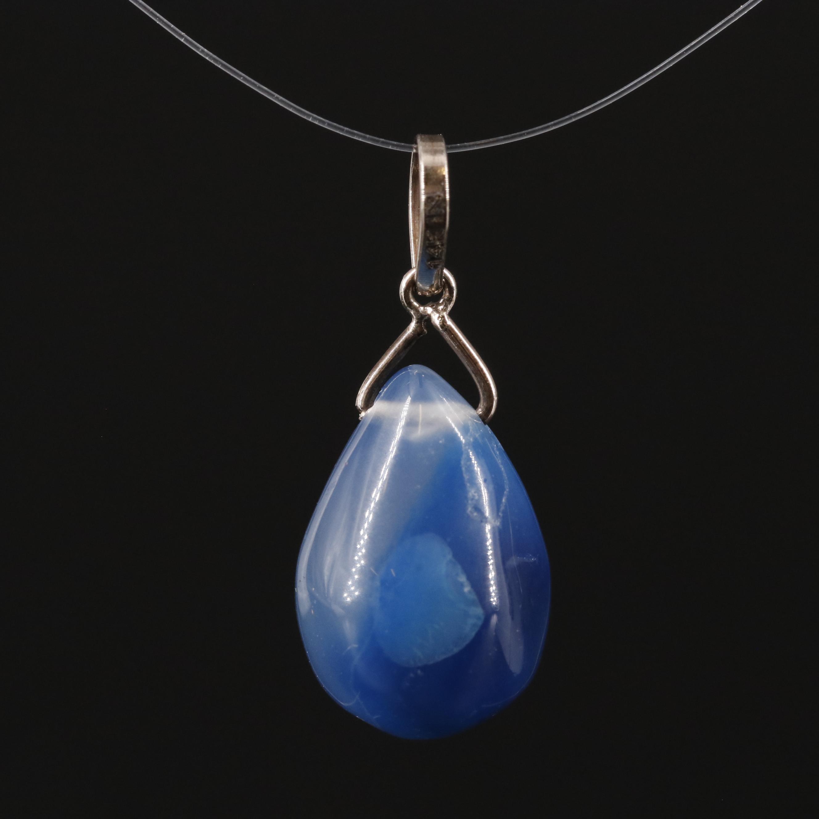 14K Agate Pendant