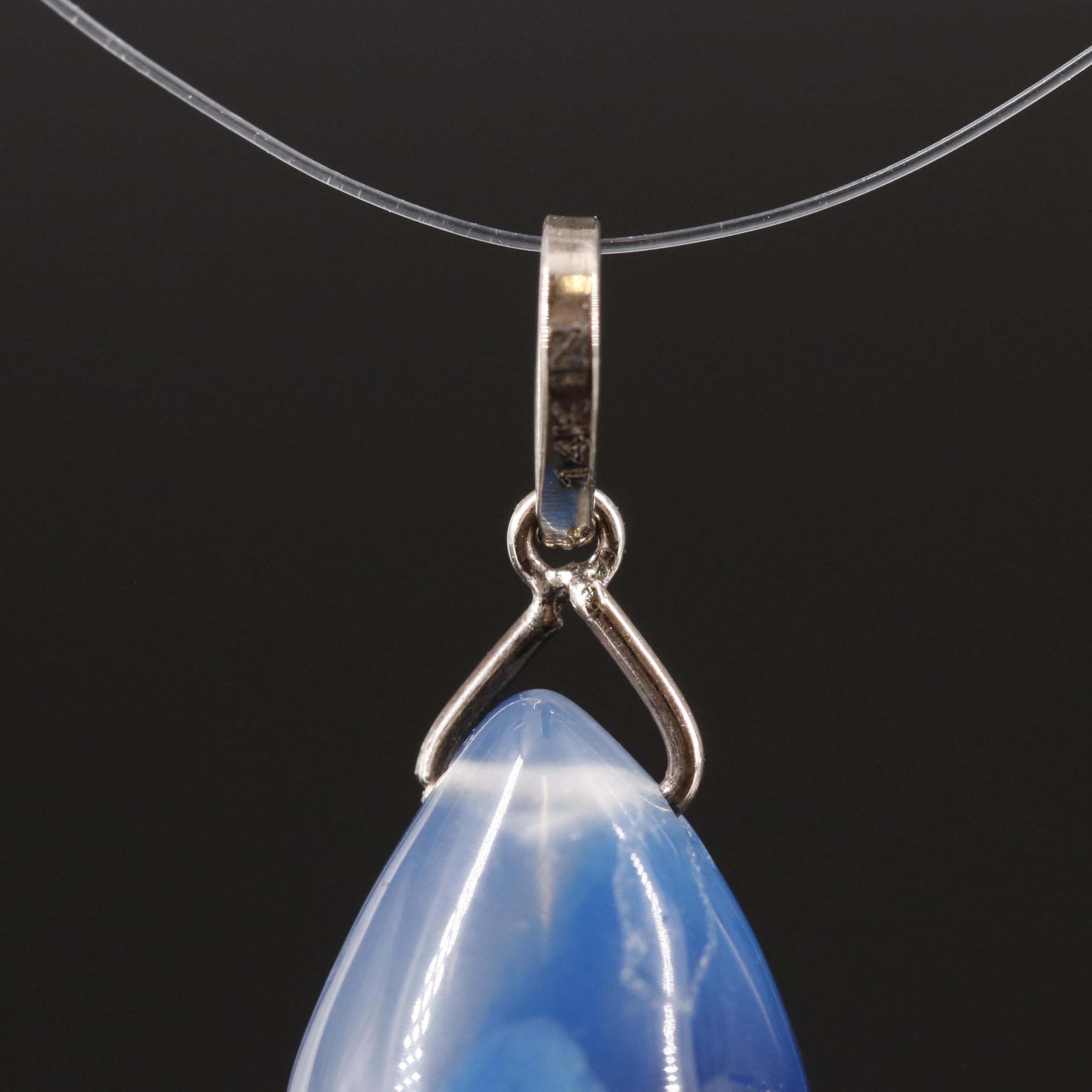 14K Agate Pendant