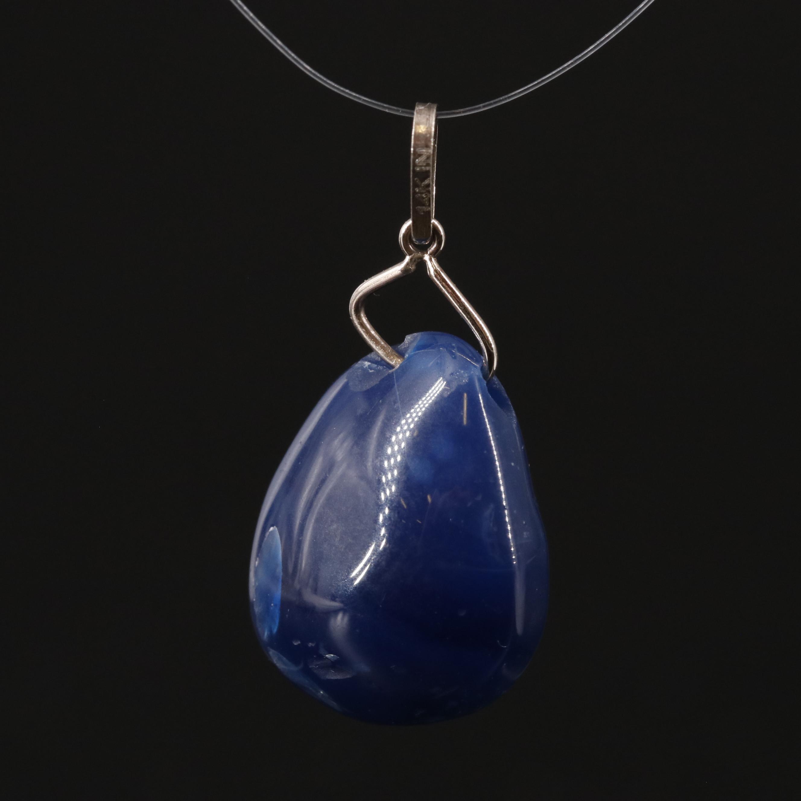14K Agate Pendant