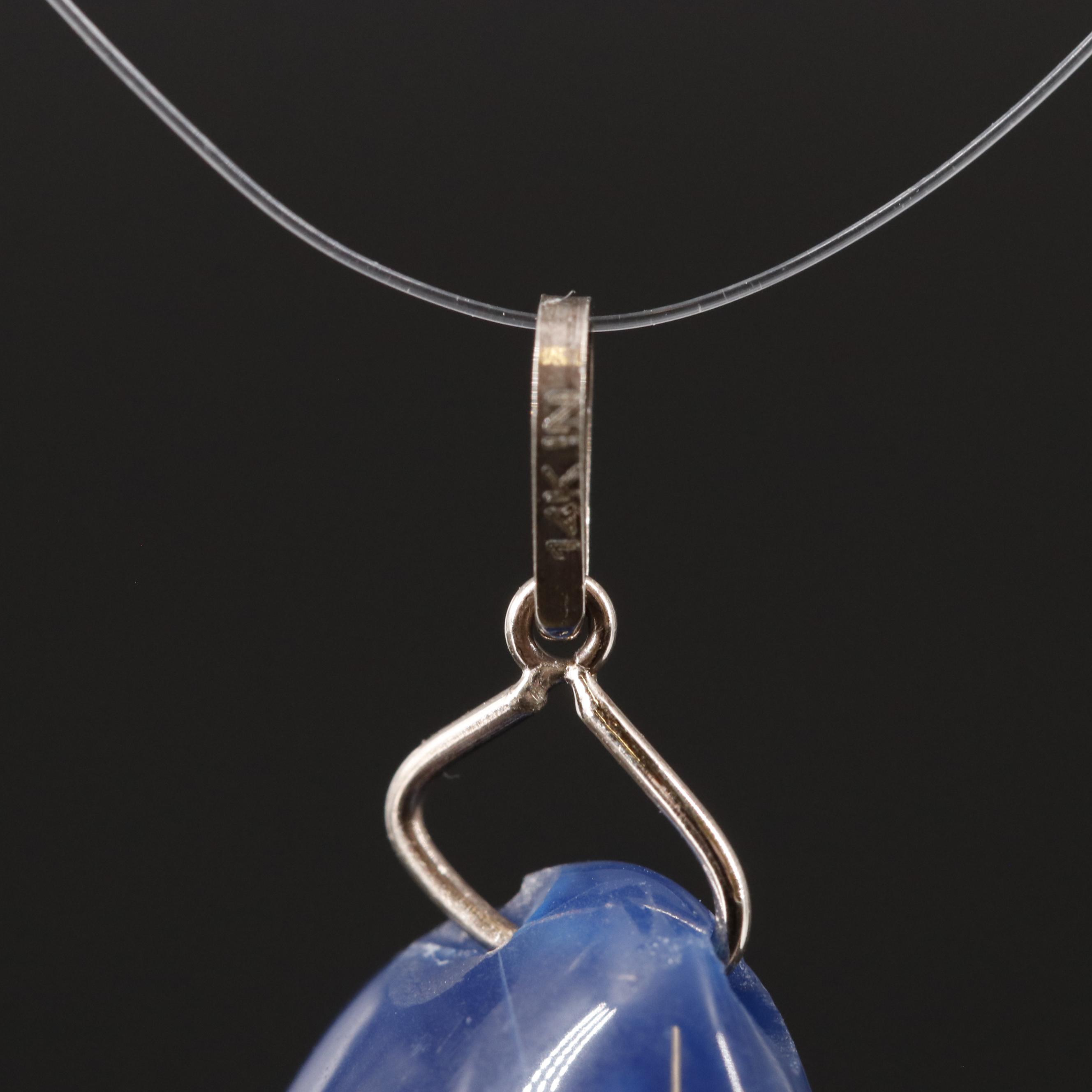 14K Agate Pendant