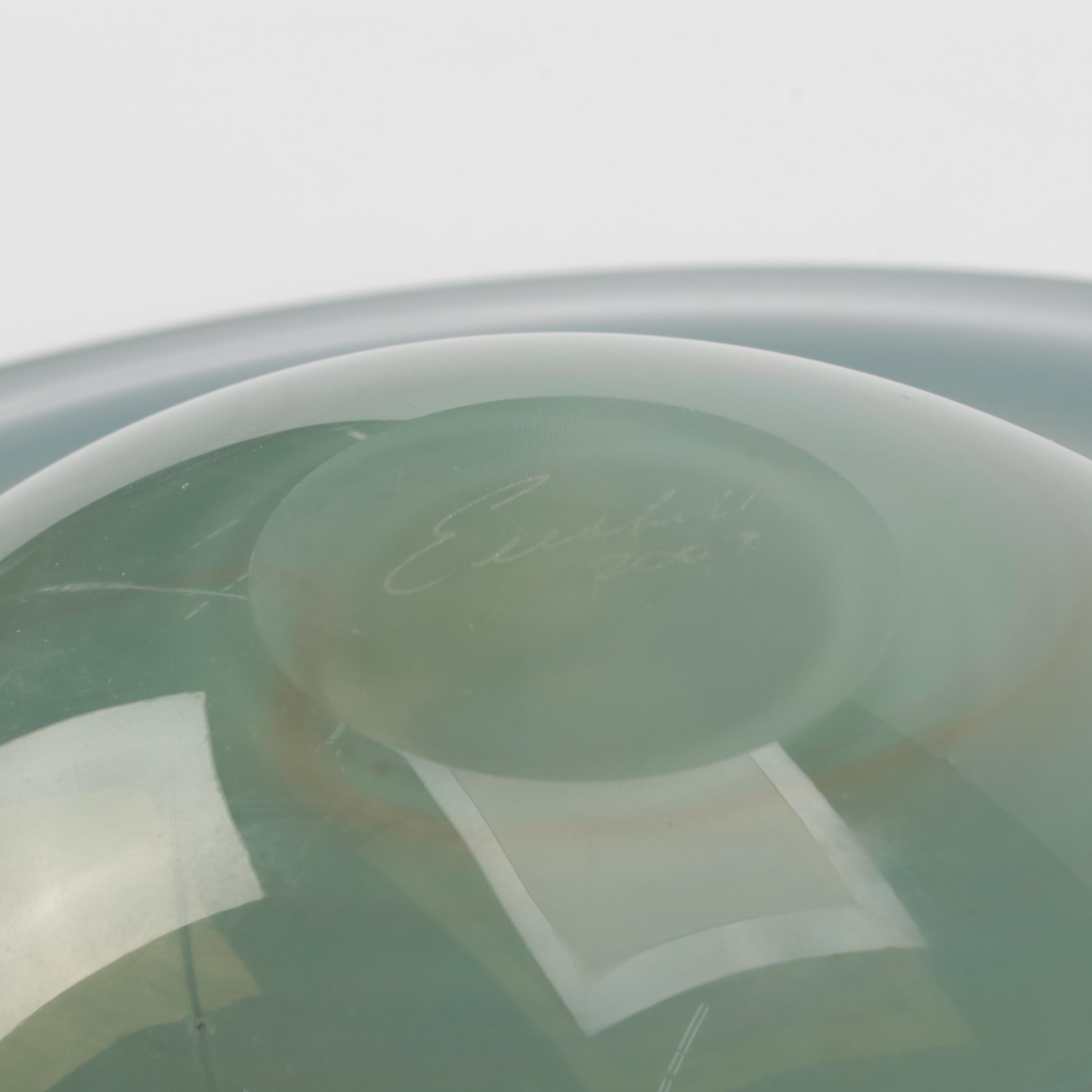 Robert Eickholt Handblown Art Glass Centerpiece Bowl