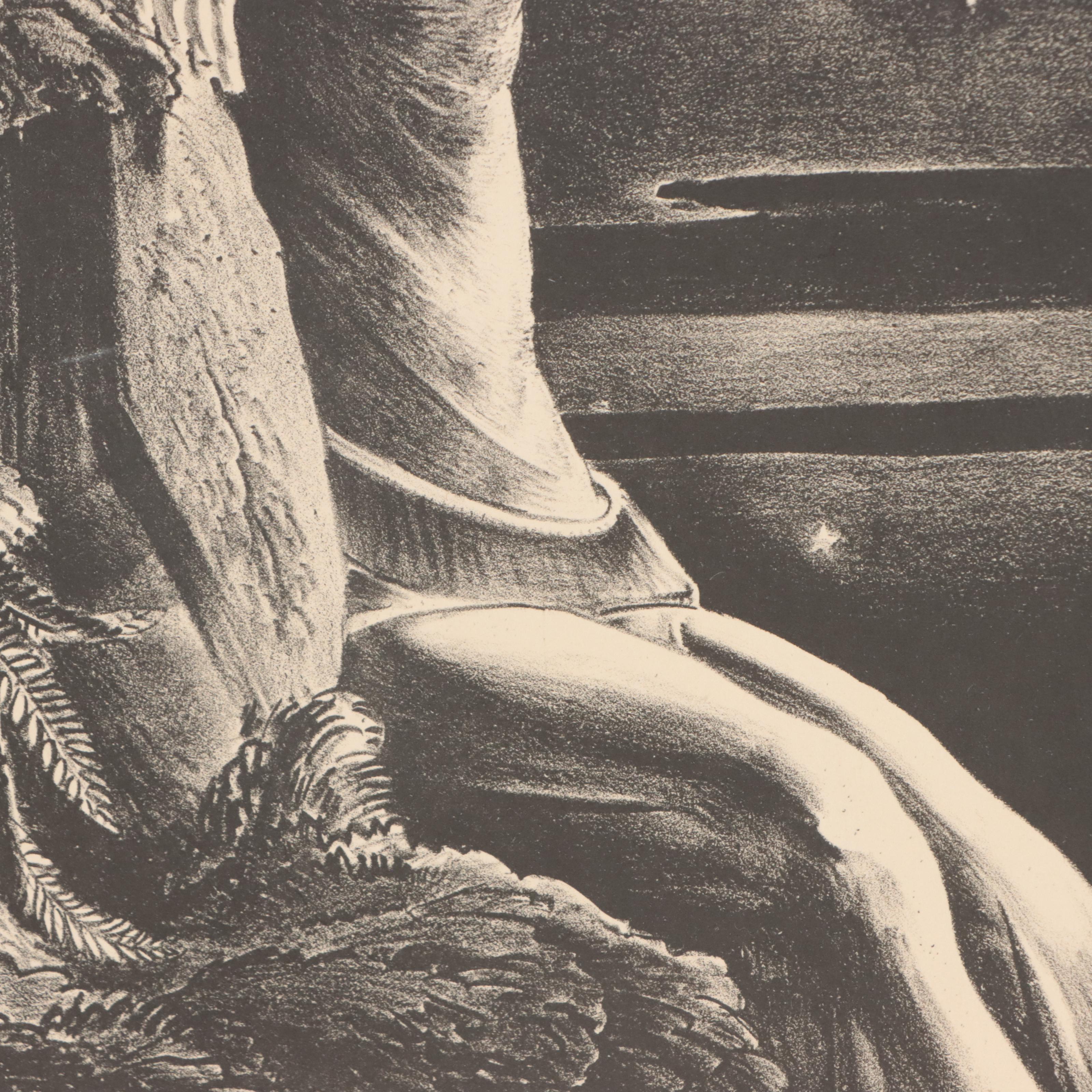 Dan Burne Jones Figural Lithograph "The Dream Keeper"