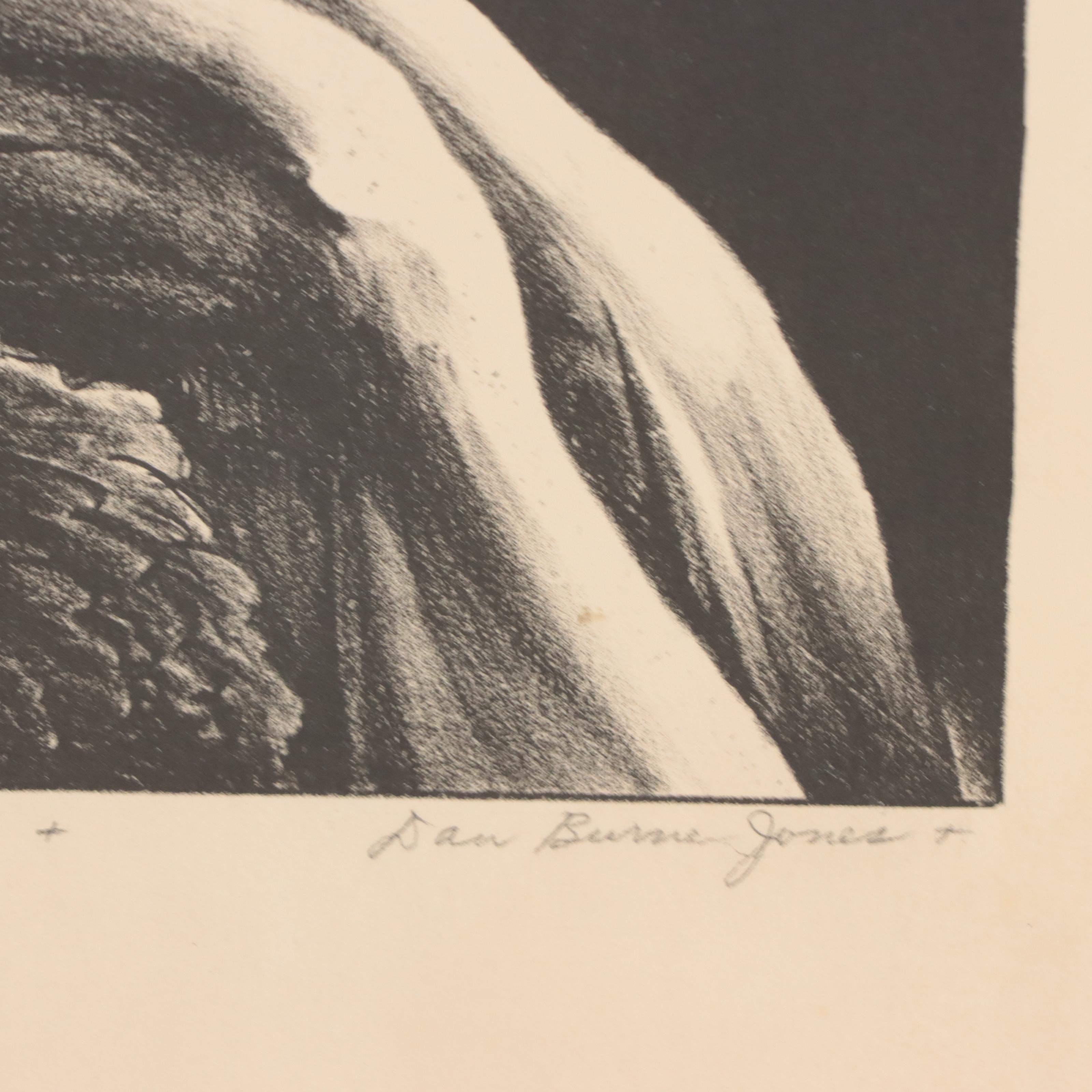 Dan Burne Jones Figural Lithograph "The Dream Keeper"