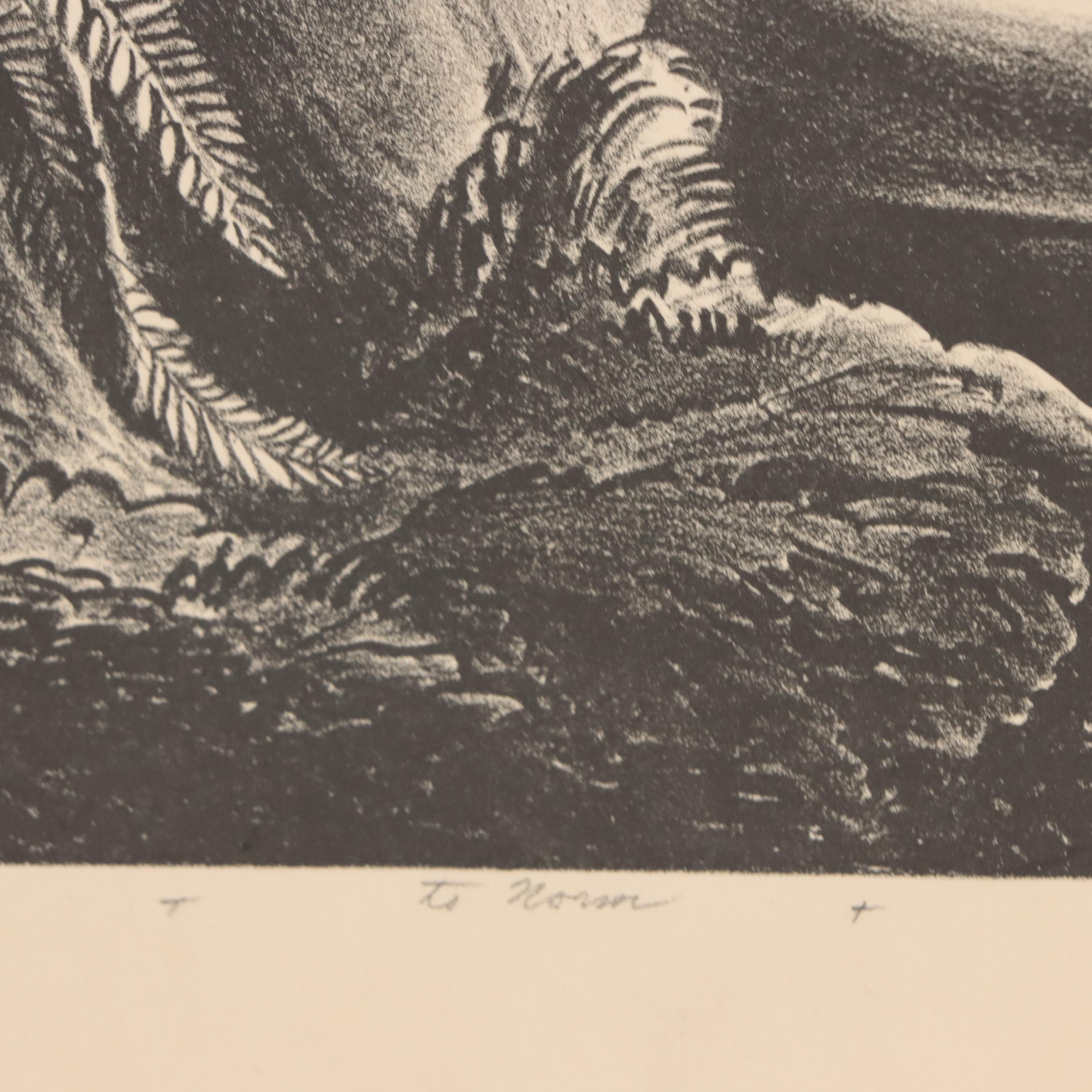 Dan Burne Jones Figural Lithograph "The Dream Keeper"