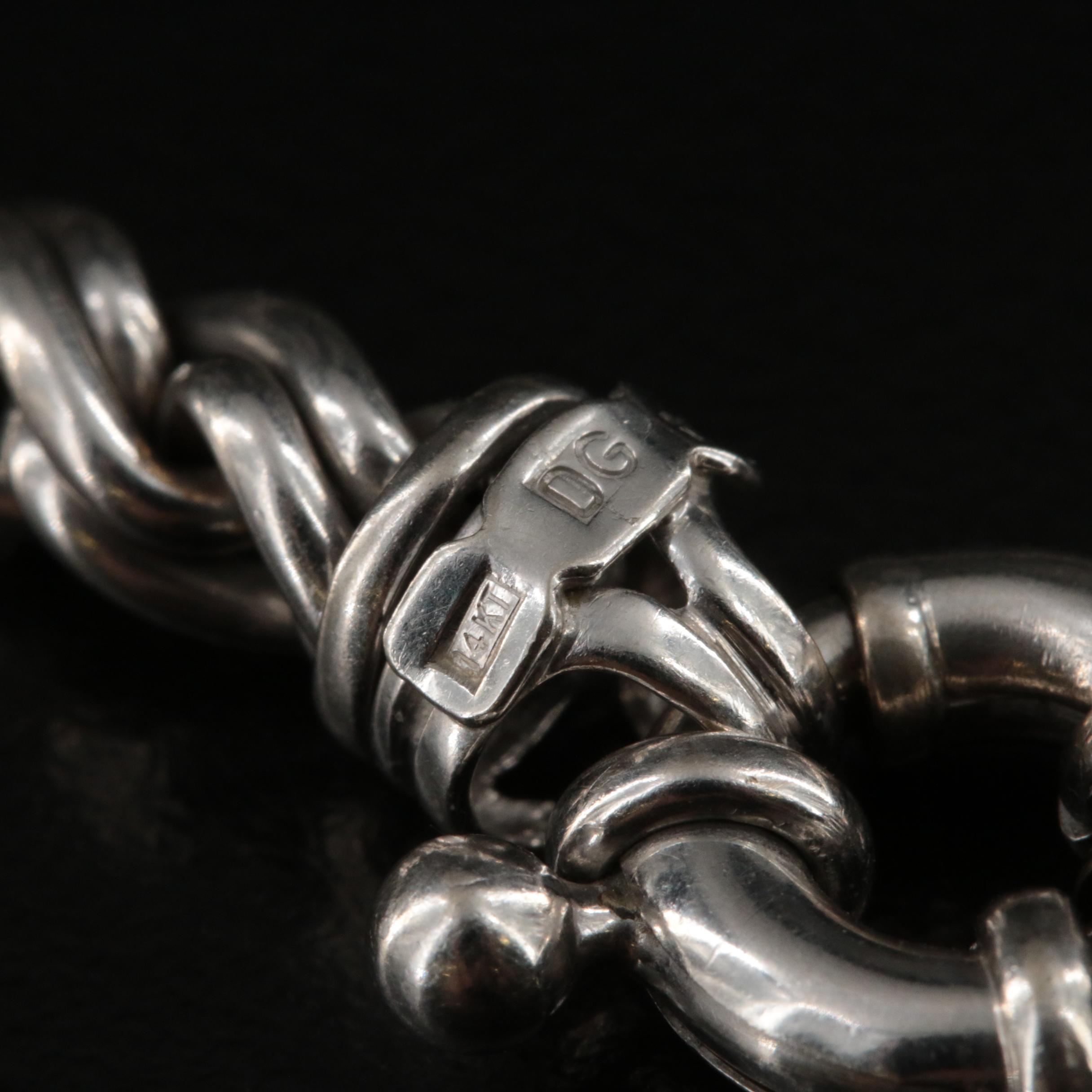 Italian 14K Variegated Wheat Chain Necklace