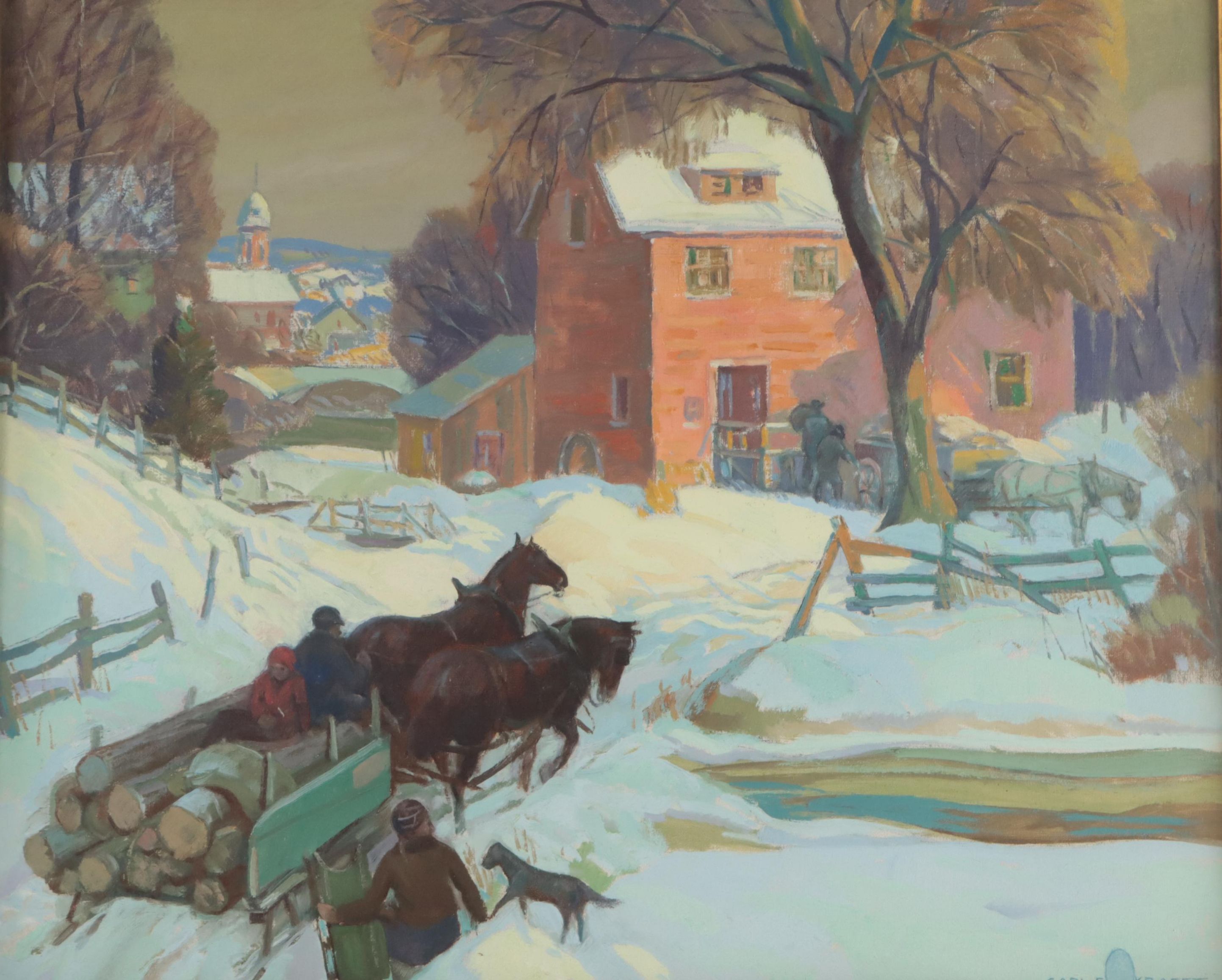 Carl Rudolph Krafft Oil Painting "Snow Symphony,"