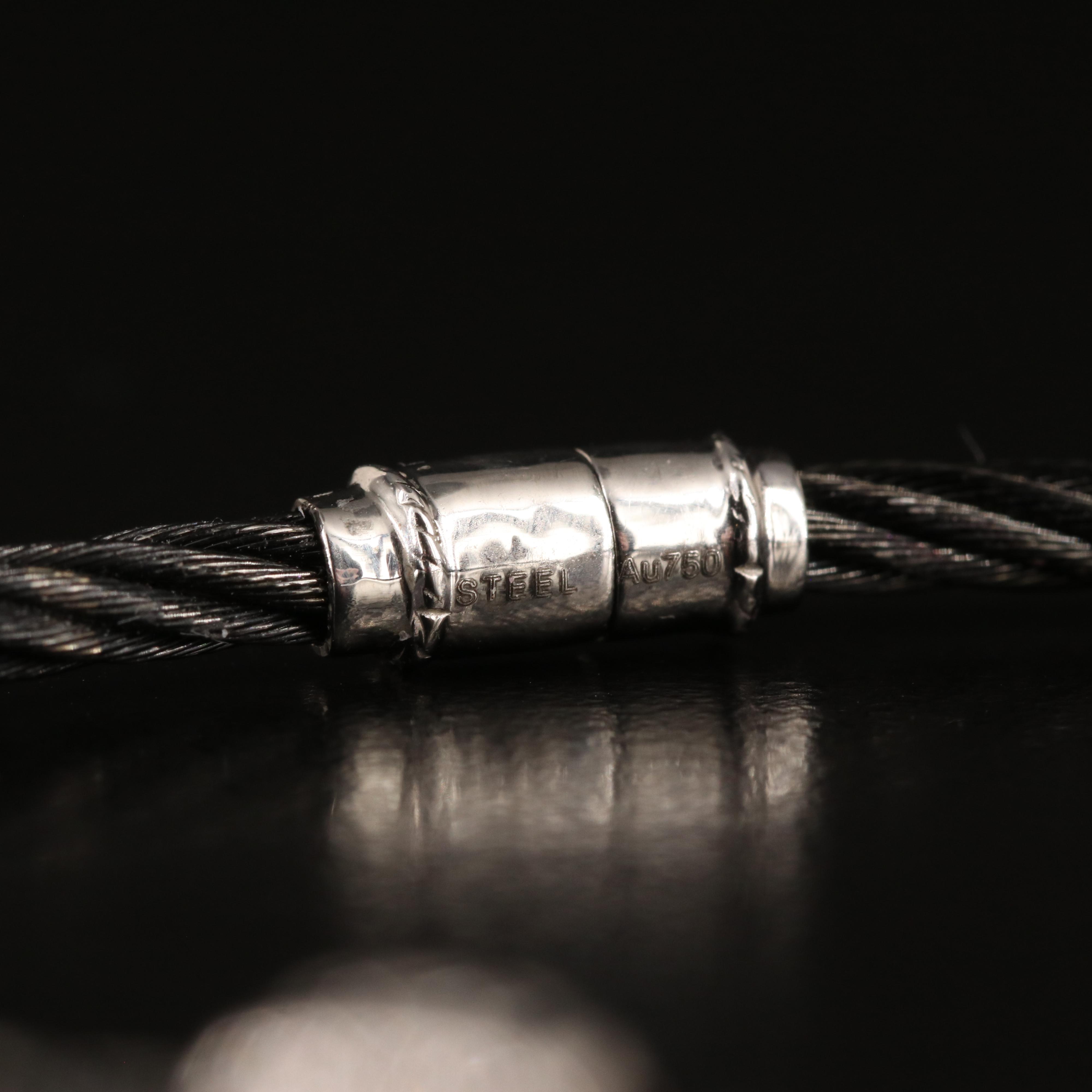 Charriol Stainless Steel Bracelet with 18K and Diamond Accents