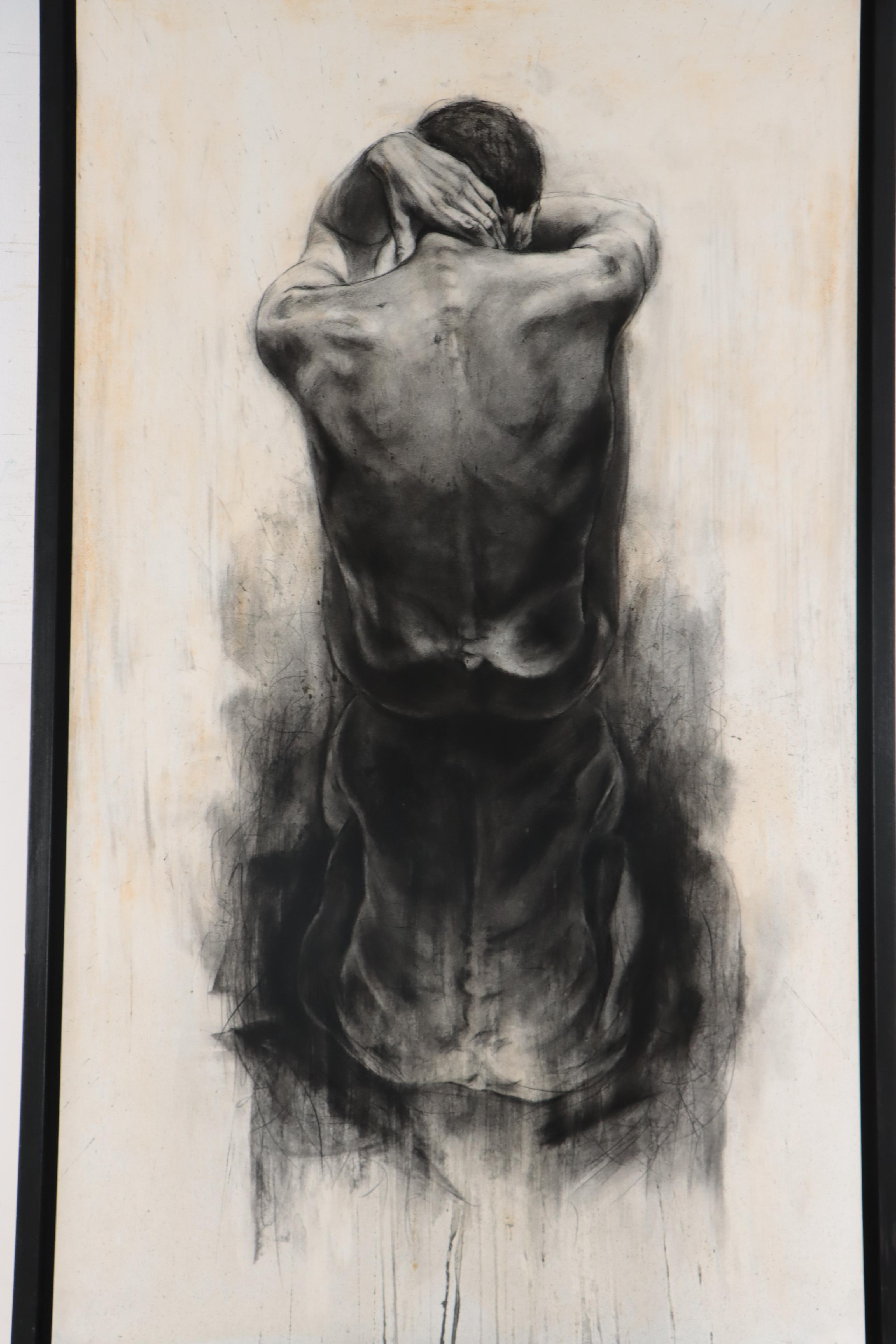 Mixed Media Charcoal Figure Drawing