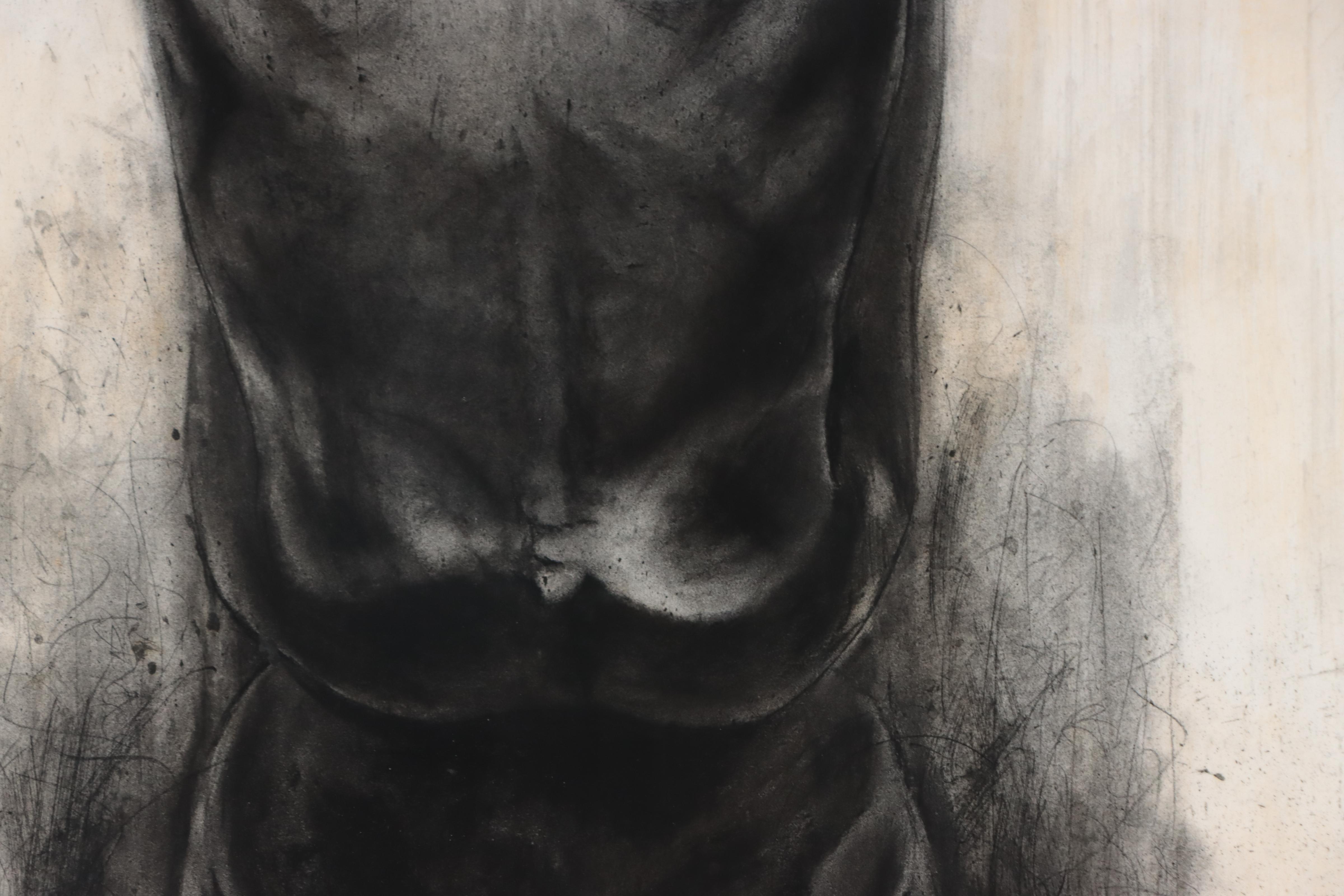 Mixed Media Charcoal Figure Drawing