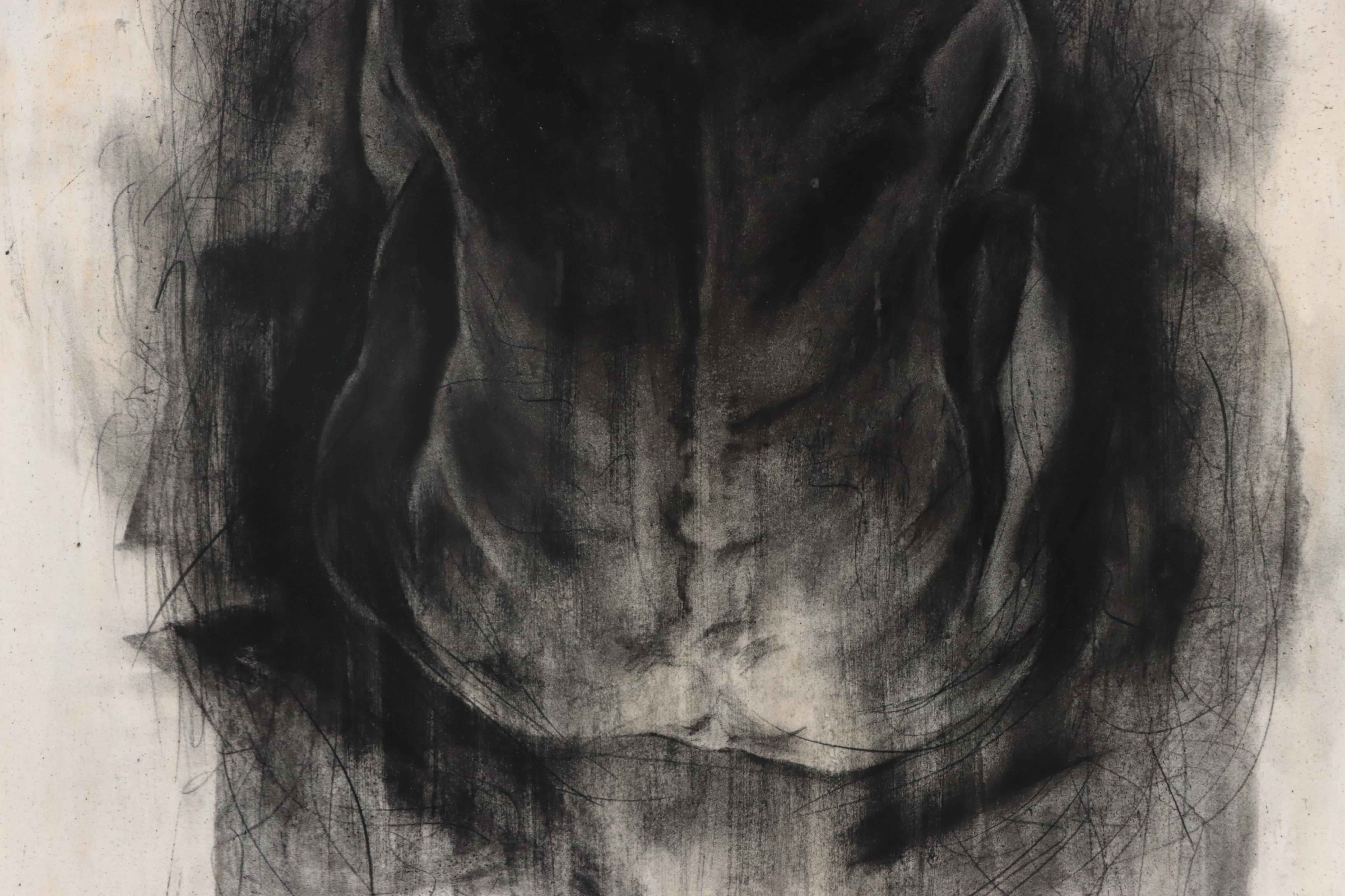 Mixed Media Charcoal Figure Drawing