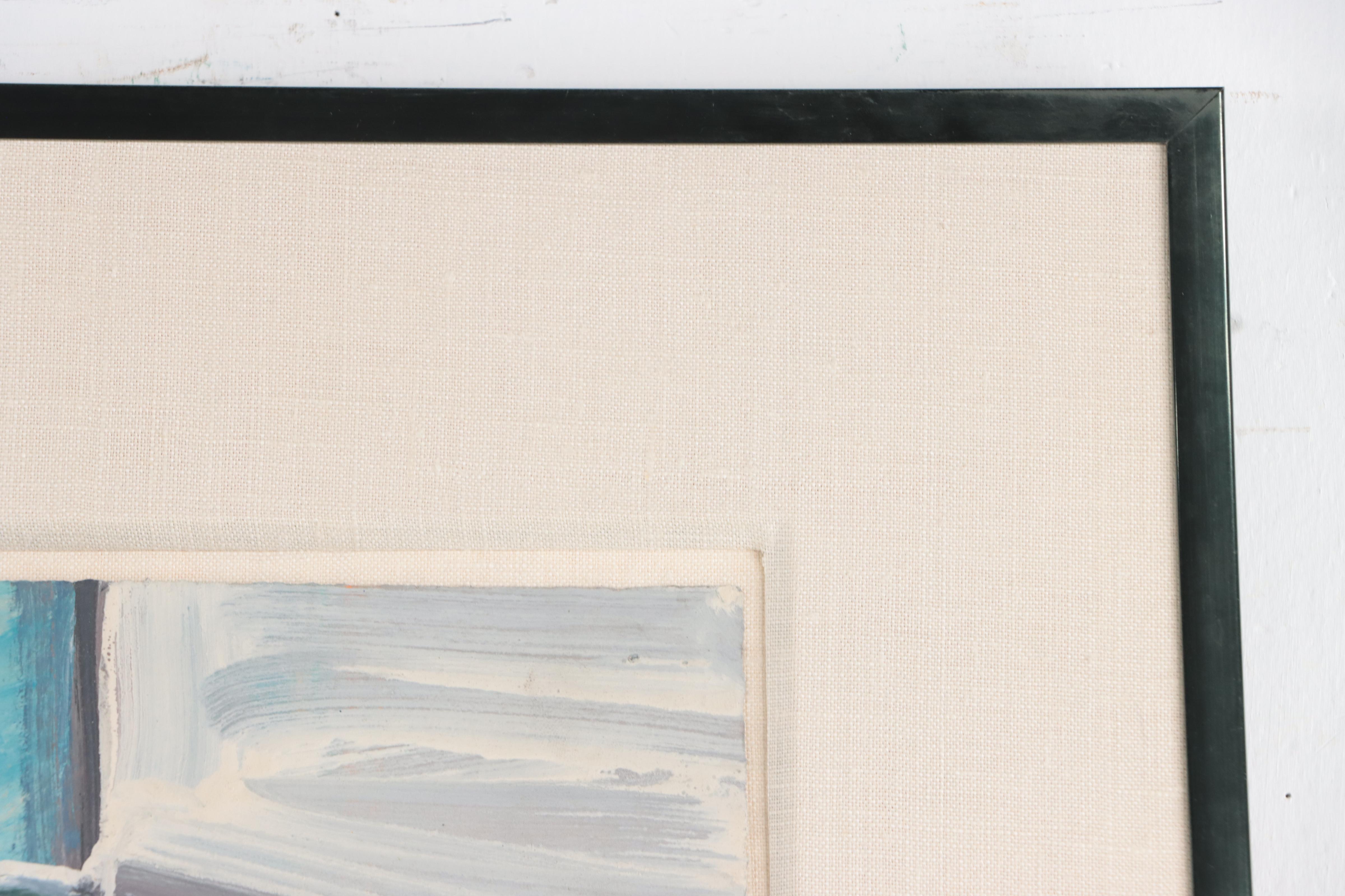 Surreal Mixed Media Painting of Woman in Bed