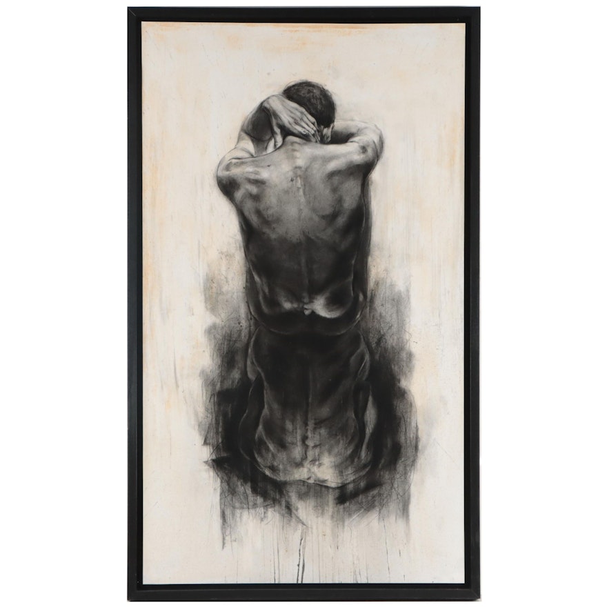 Mixed Media Charcoal Figure Drawing