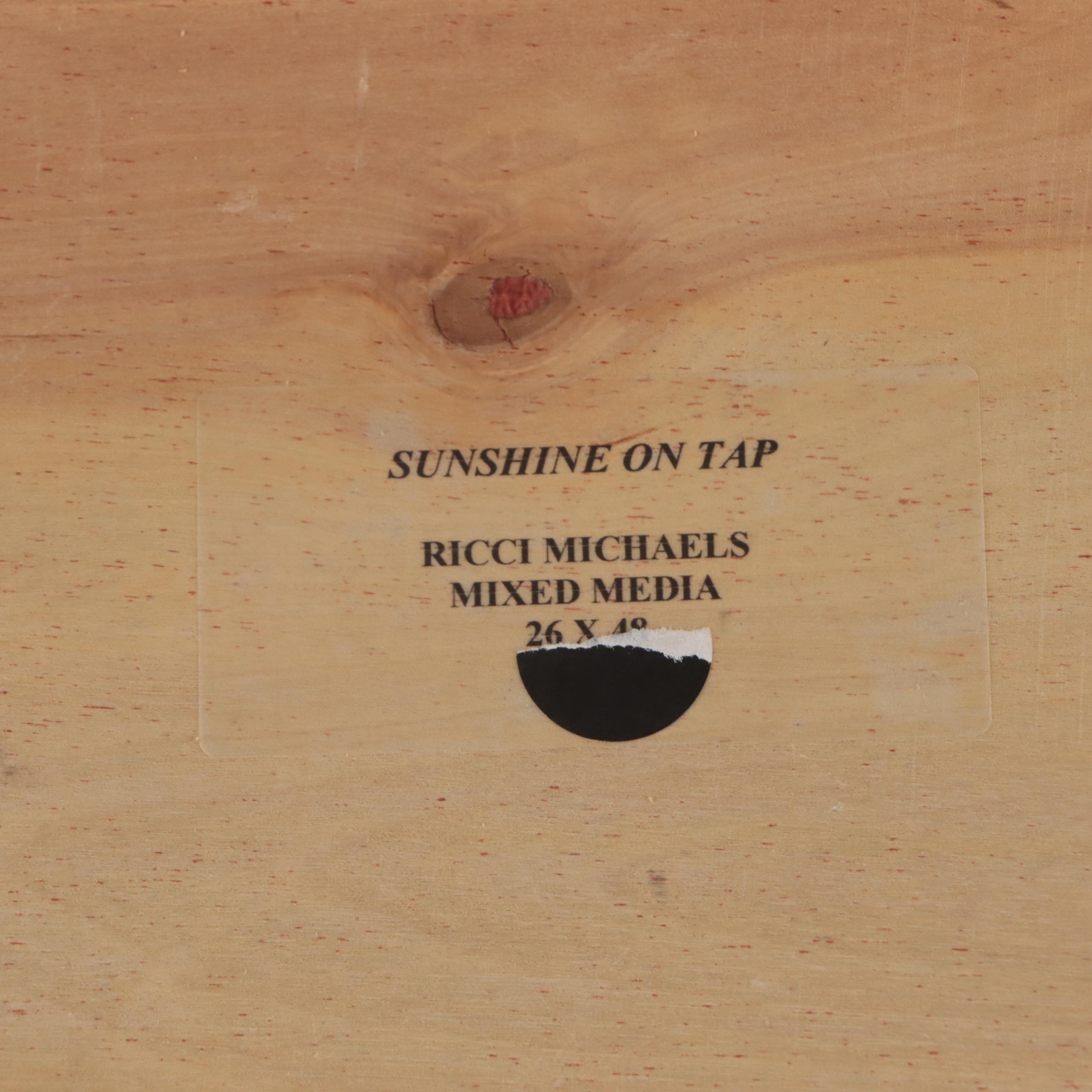 Ricci Michaels Mixed Media Painting "Sunshine on Tap... Priceless"