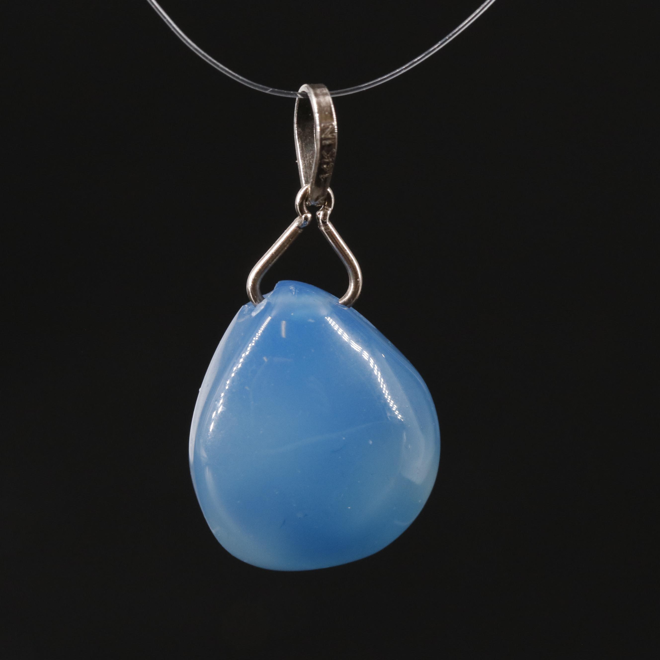 14K Agate Pendant